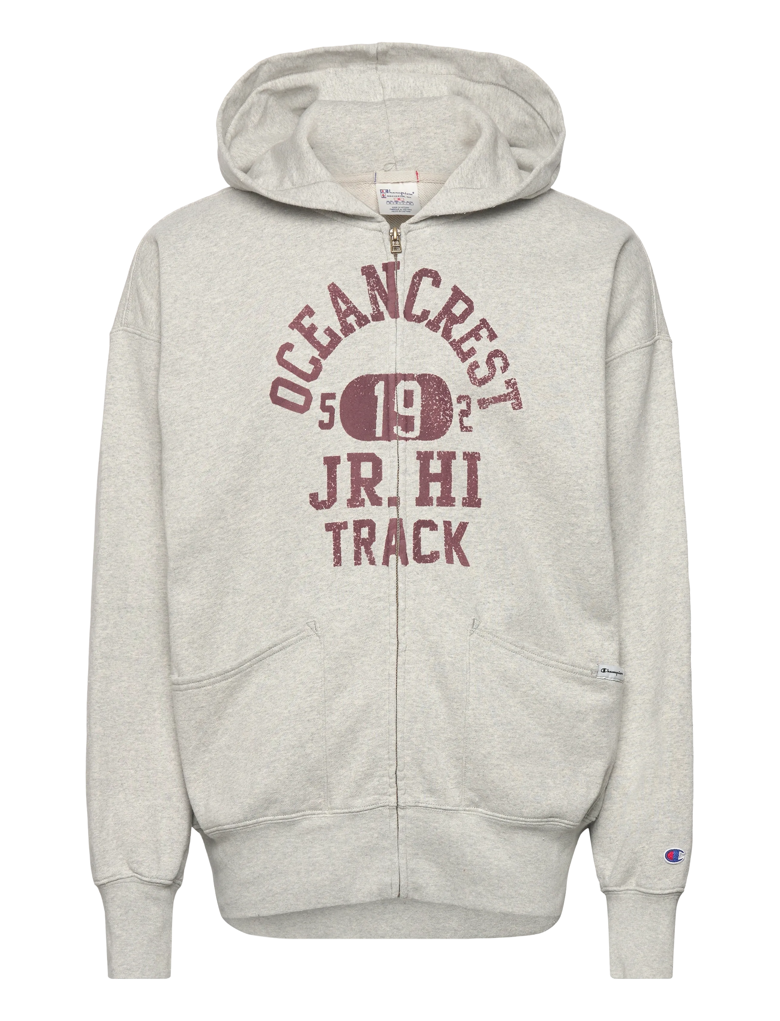 Champion Full Zip Hoodie Sweatshirt - Champion - EM028-LNGYM / grey