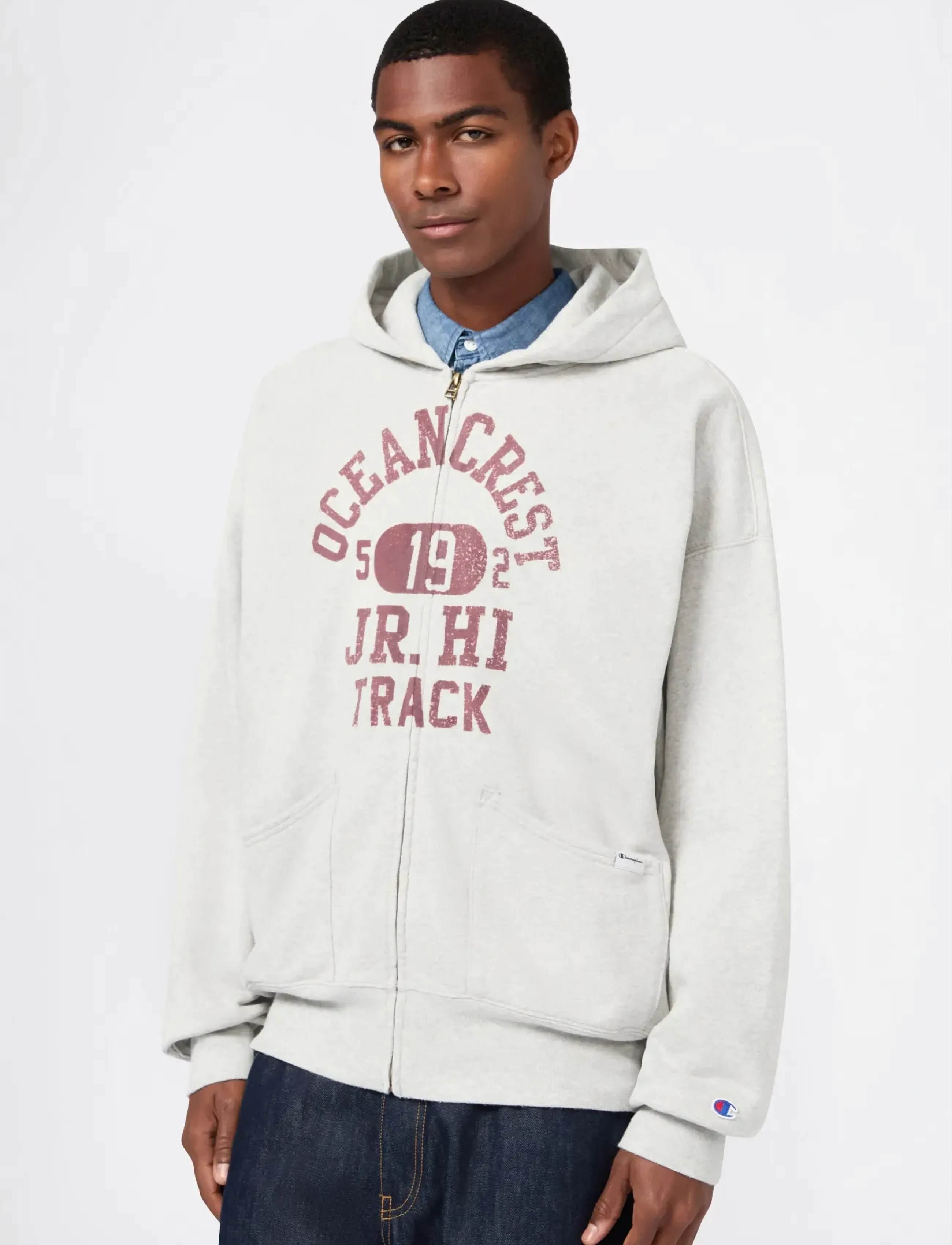Champion - Full Zip Hoodie Sweatshirt - bluzy z kapturem - em028-lngym - 3