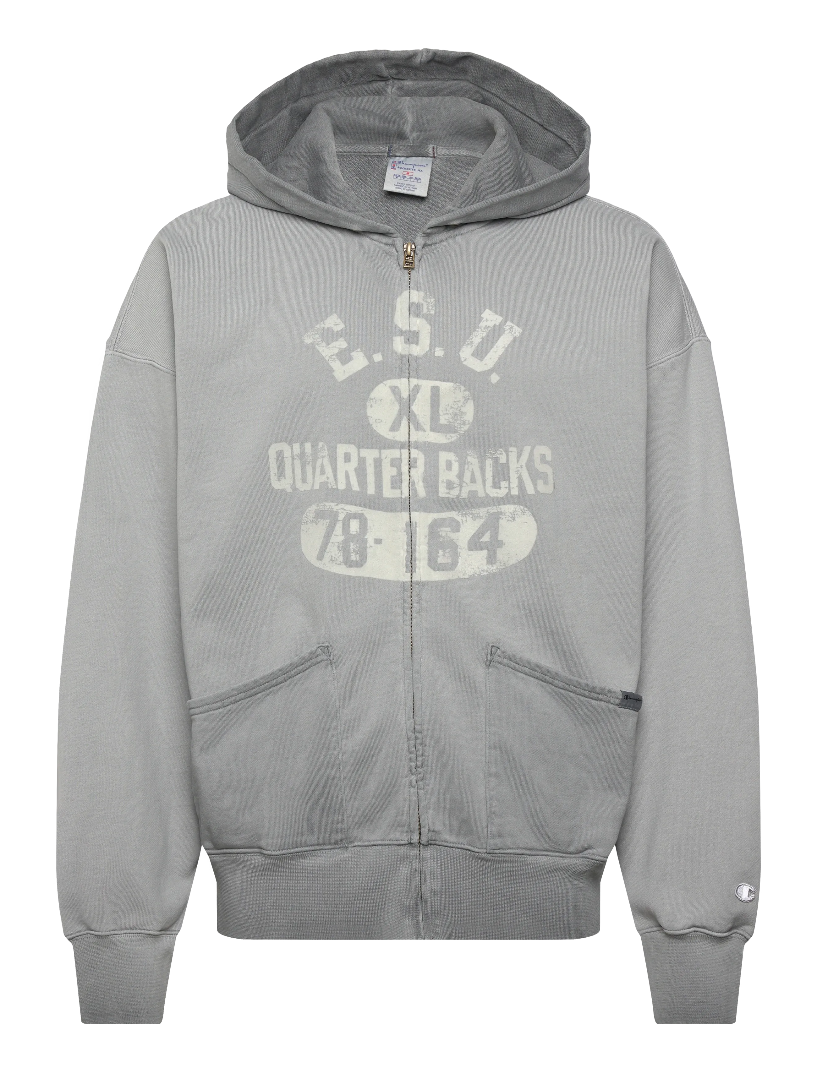 Champion Full Zip Hoodie Sweatshirt - Champion - KK022-FGY / grey