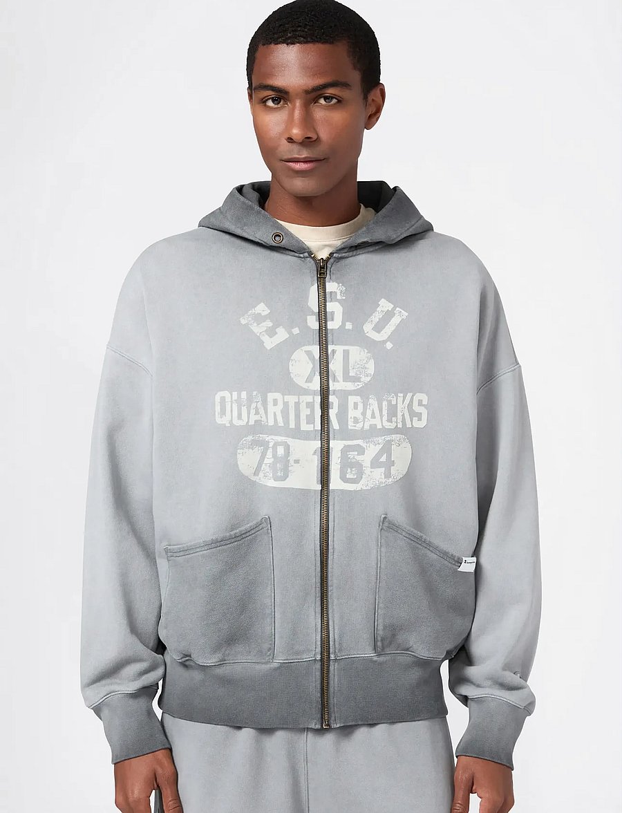 Champion - Full Zip Hoodie Sweatshirt - hettupeysur - kk022-fgy - 3