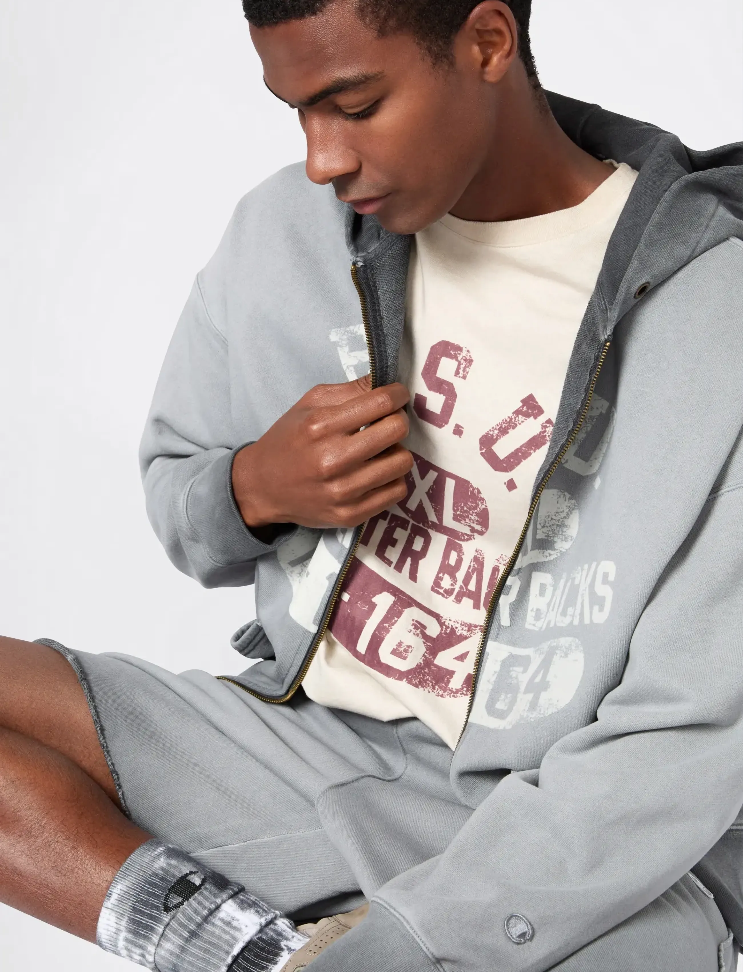 Champion - Full Zip Hoodie Sweatshirt - hoodies - kk022-fgy - 5