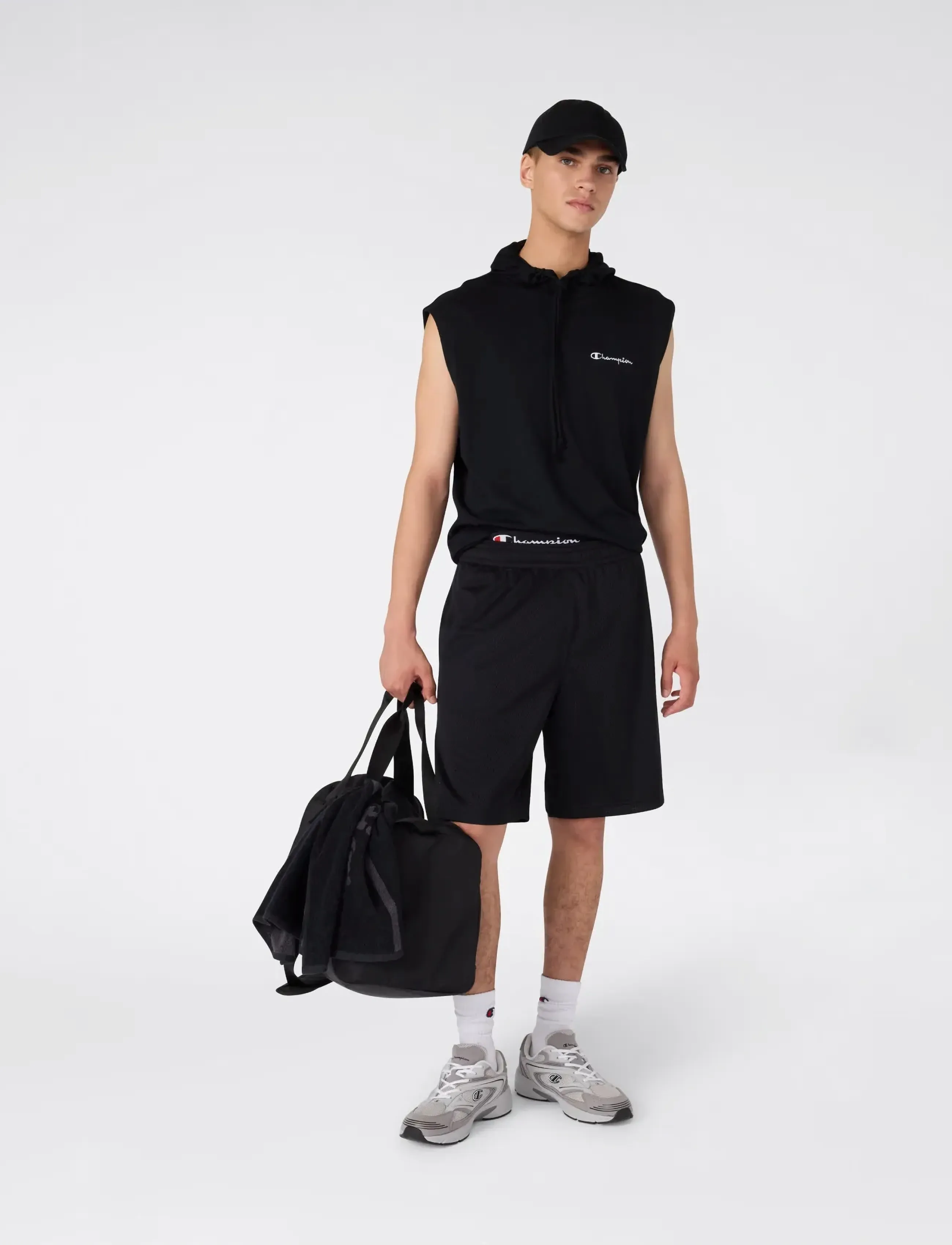 Champion Hooded Tee - Varrukateta särgid - KK001-NBK / black