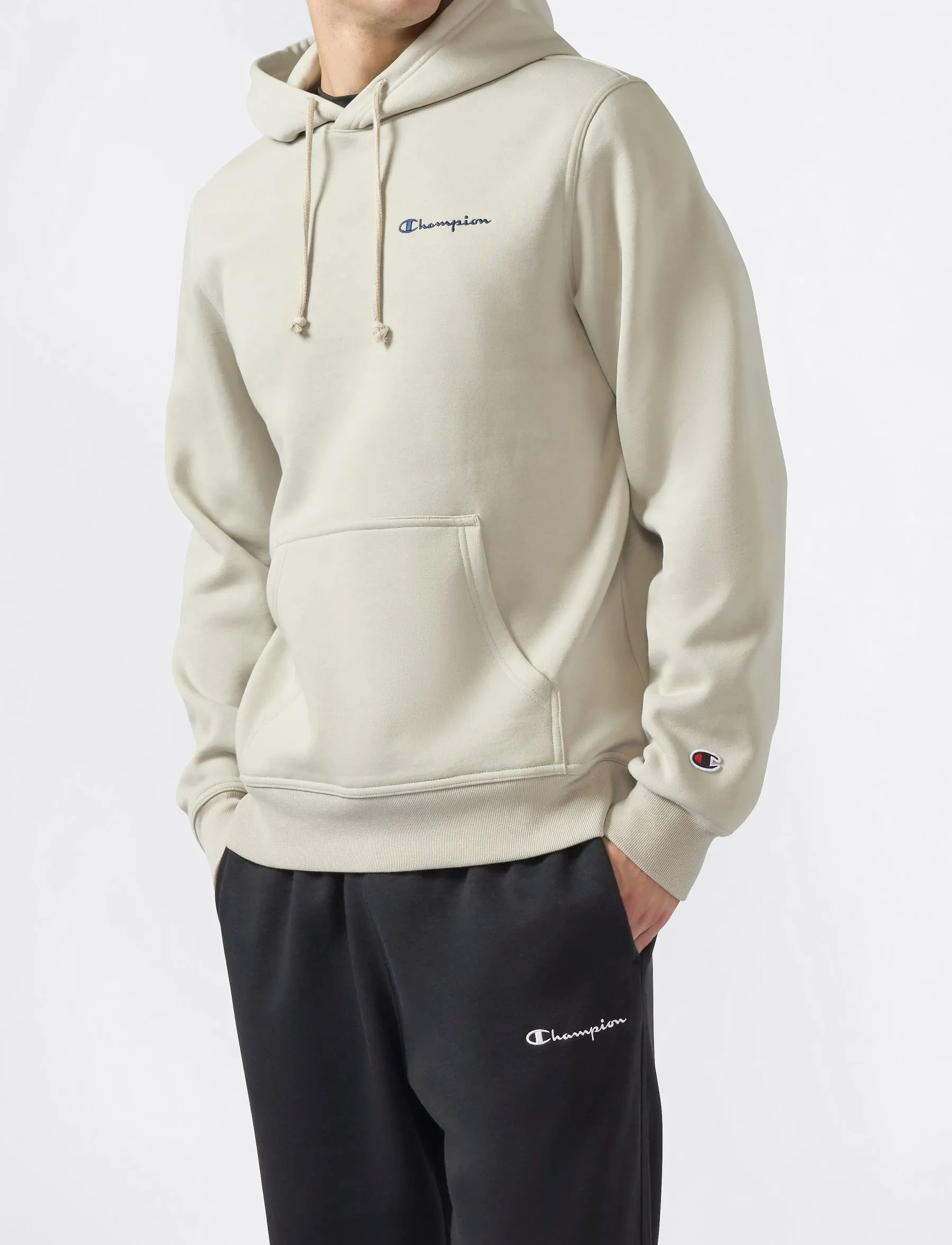 Champion Hooded Sweatshirt, Mænd, Hættetrøje, Beige, Str: XL