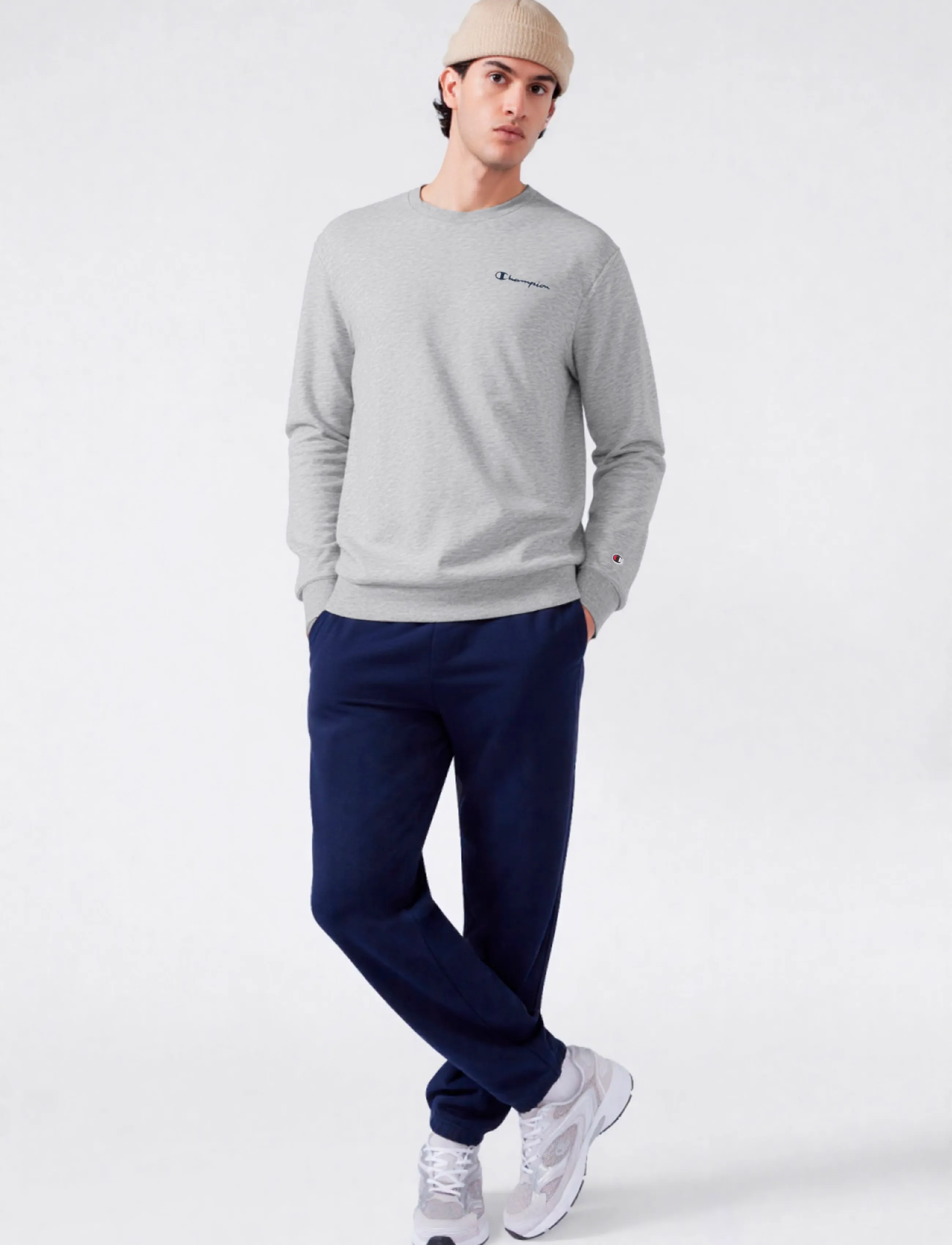 Champion Crewneck Sweatshirt, XXL, Grey, Sweatshirts & Hættetrøjer > Sweatshirts, Herre