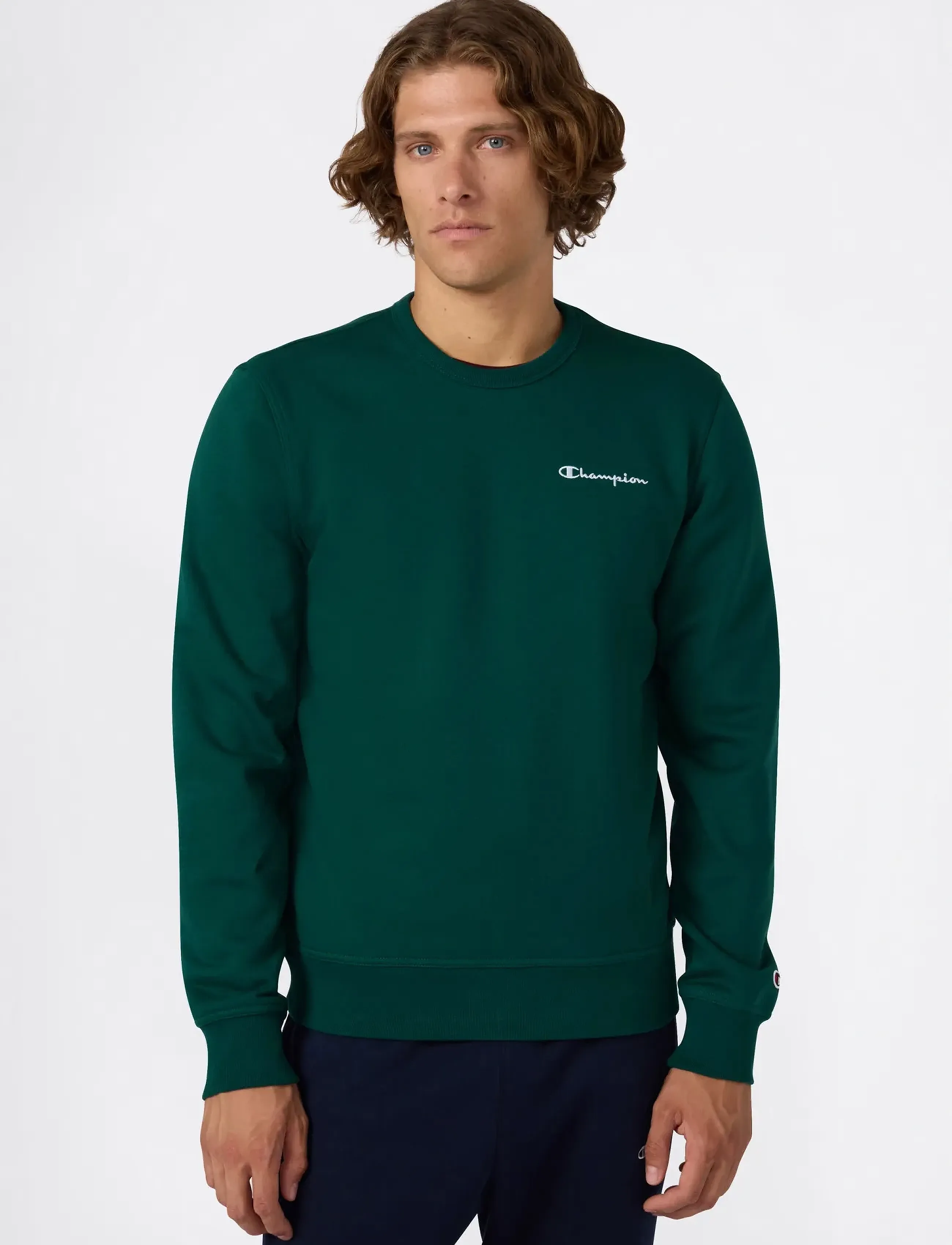 Champion Crewneck Sweatshirt, XXL, Green, Sweatshirts & Hættetrøjer > Sweatshirts, Herre