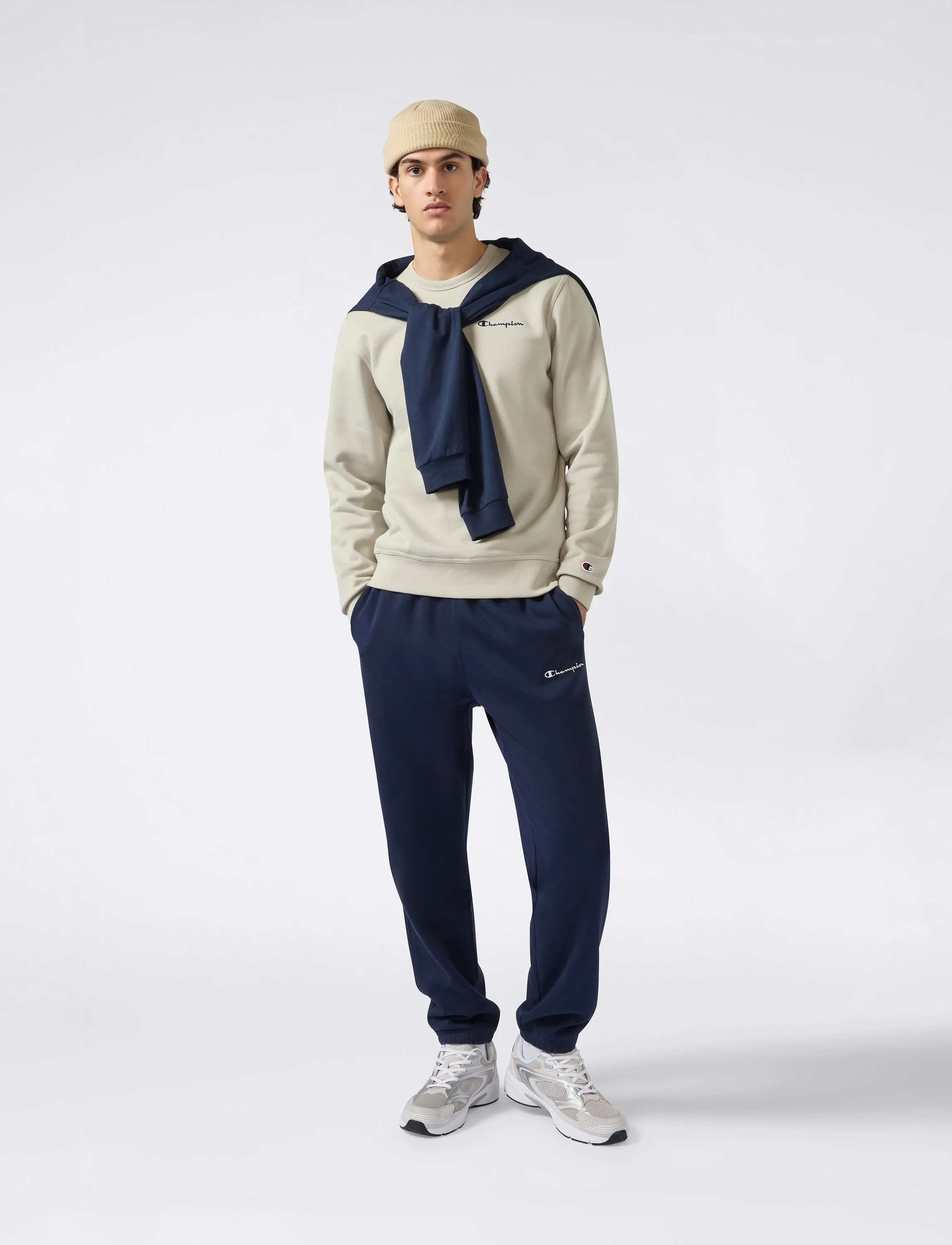 Champion Crewneck Sweatshirt, M, Beige, Sweatshirts & Hættetrøjer > Sweatshirts, Herre