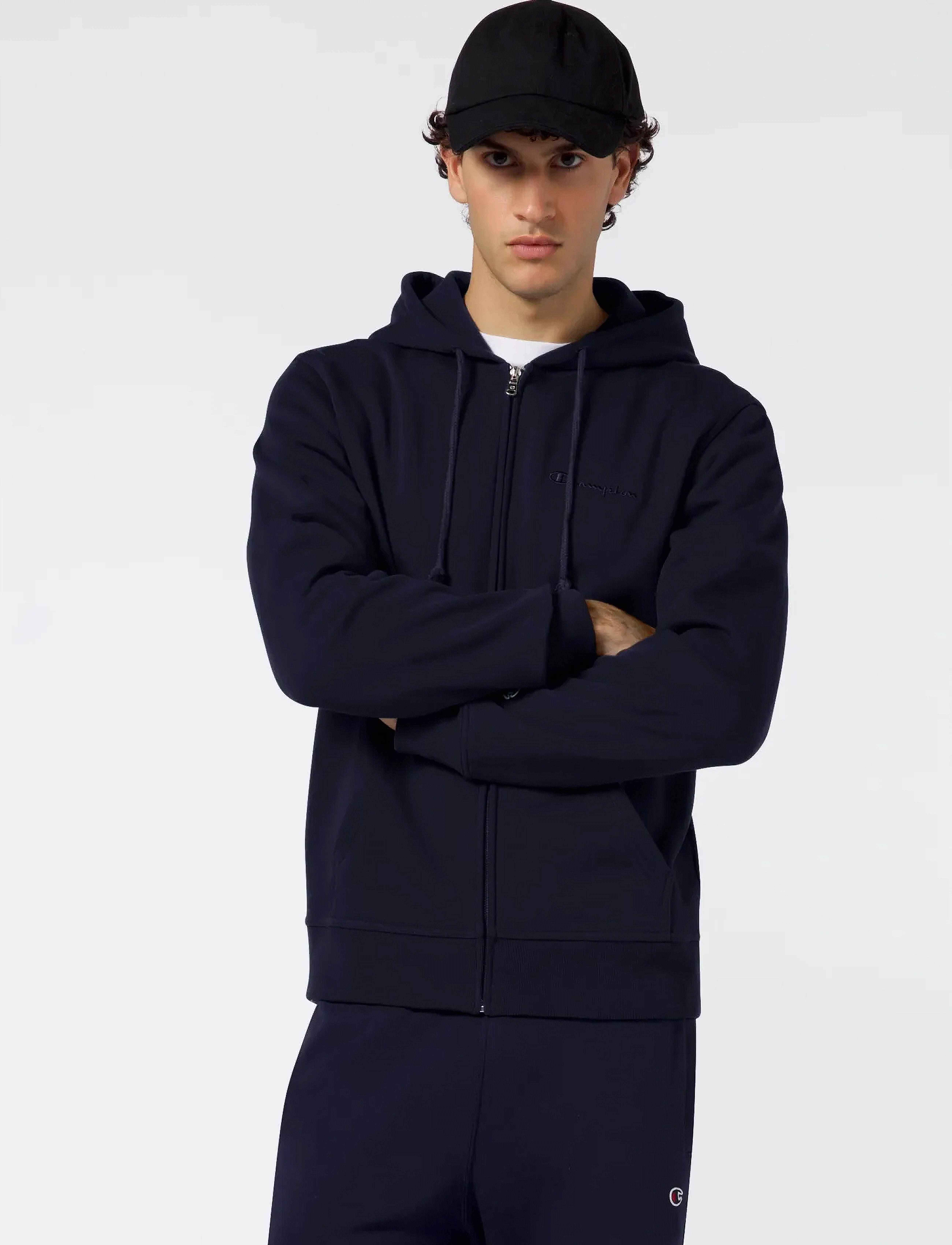 Champion Full Zip Hoodie Sweatshirt - Kapuzenpullover - BS501-NNY-NS / navy
