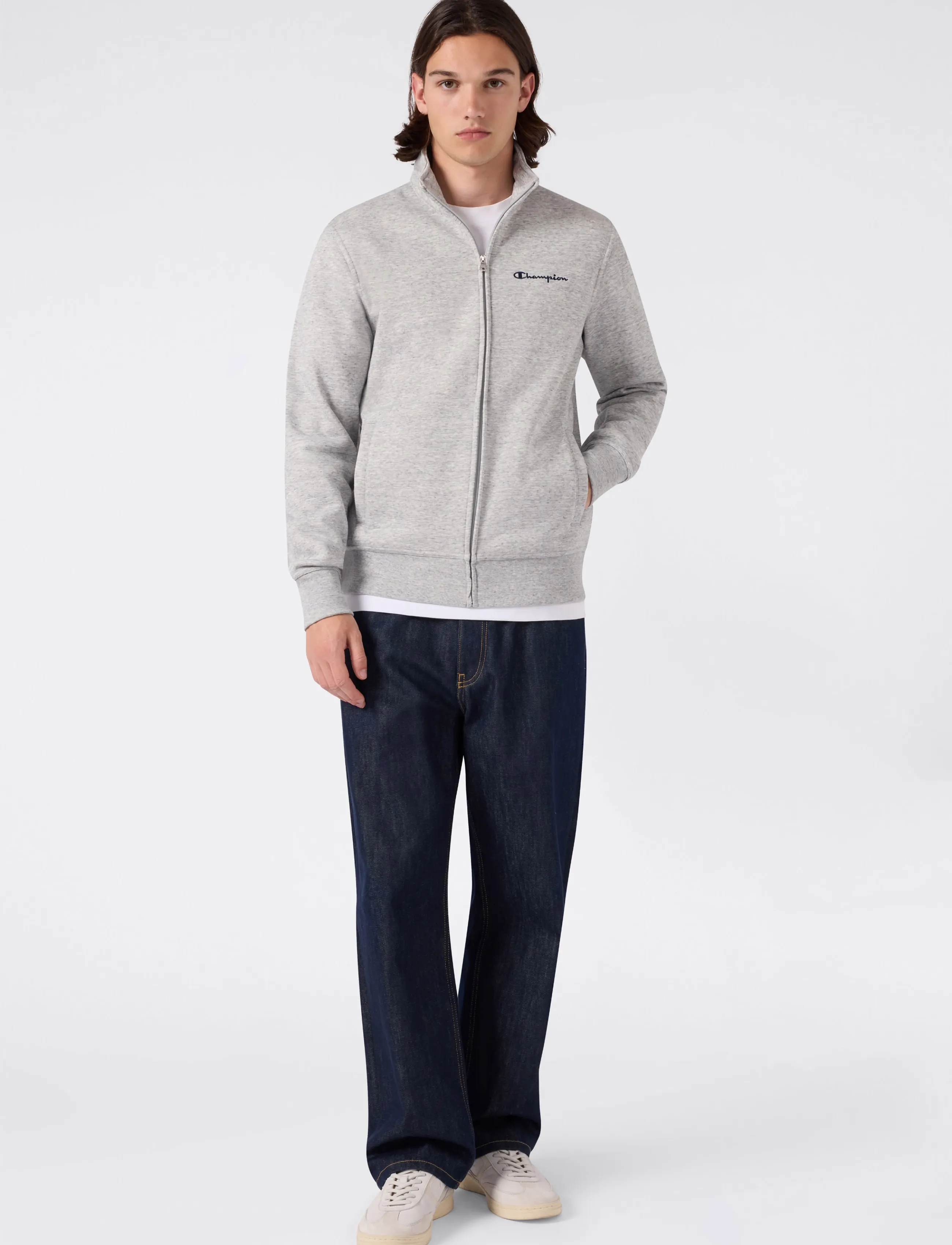 Champion Full Zip Sweatshirt, XXL, Sweatshirts & Hoodies, Grau - Sweatshirts, Männerswear