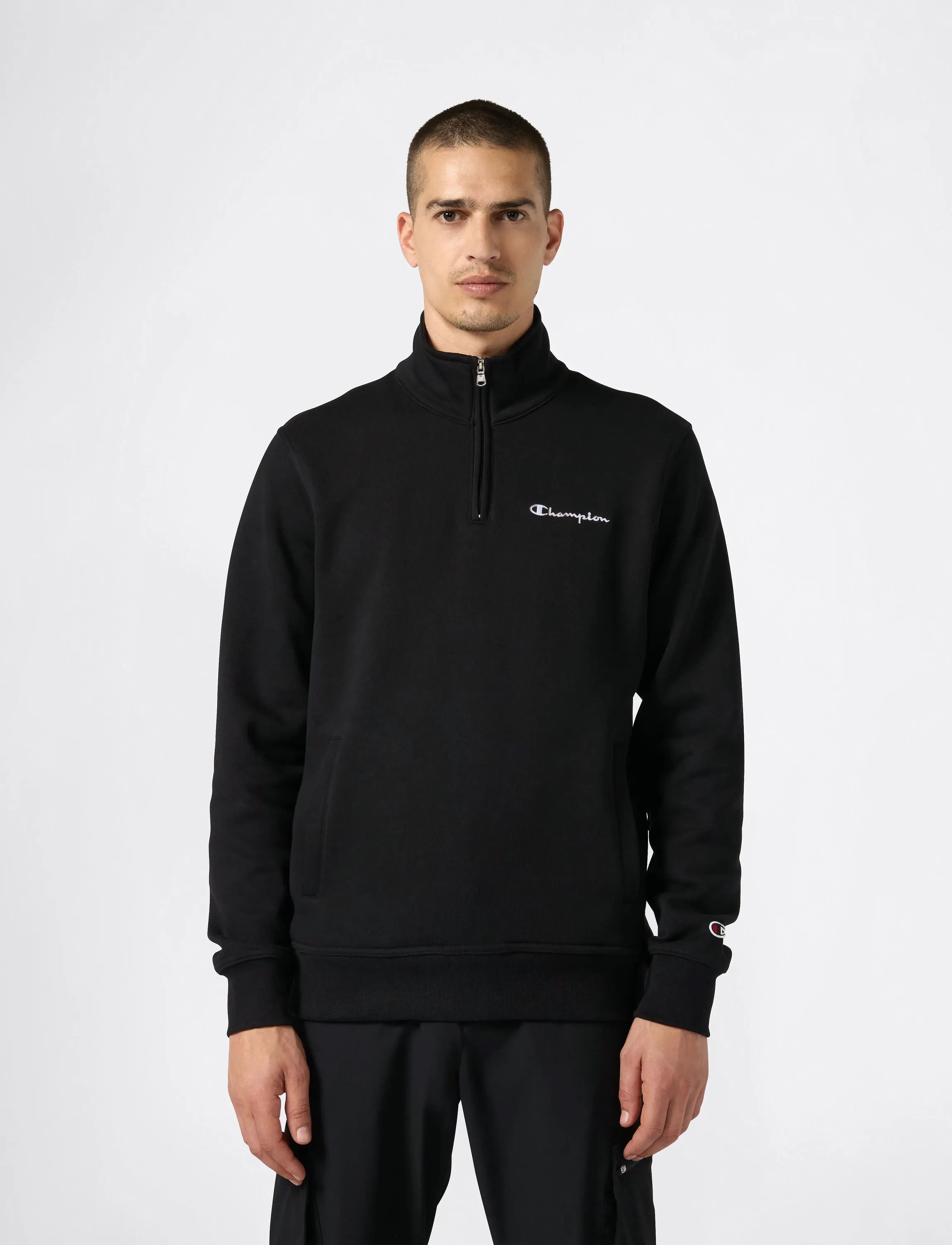 Champion - Half Zip Sweatshirt - sweatshirts - black beauty - 4