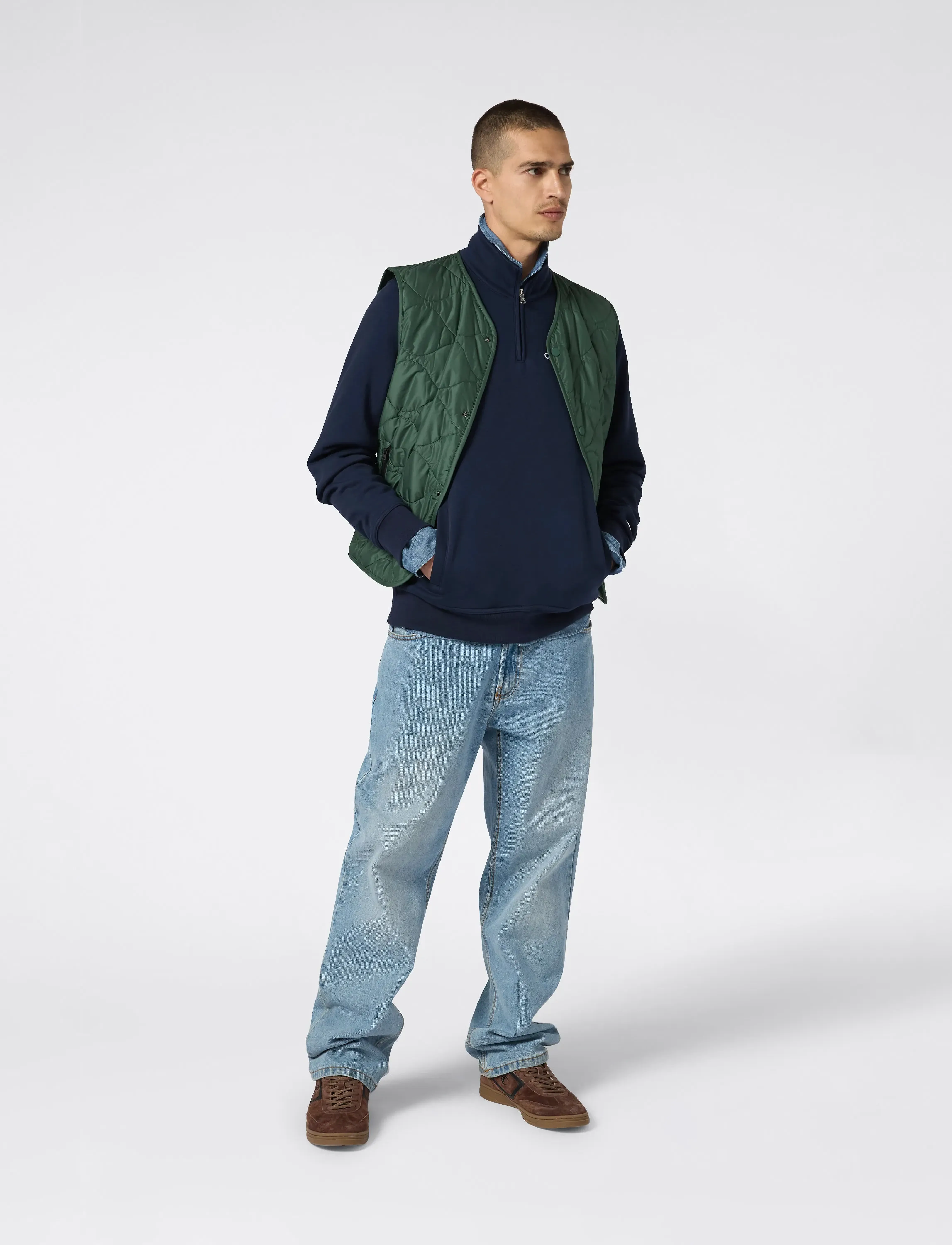 Champion Half Zip Sweatshirt - Sweatshirts - BS501-NNY / navy