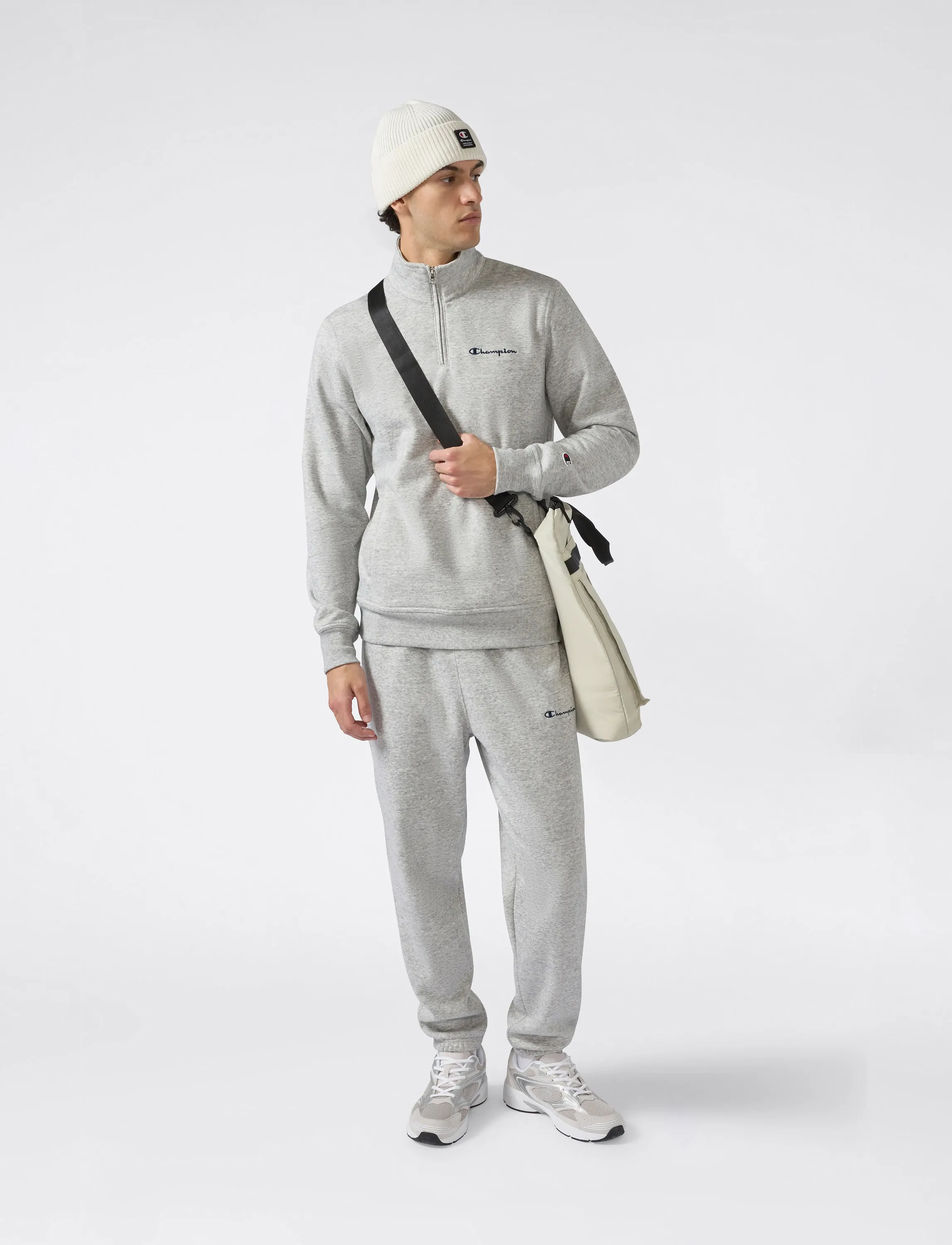 Champion Half Zip Sweatshirt, XS, Sweatshirts & Hoodies, Grau - Sweatshirts, Männerswear