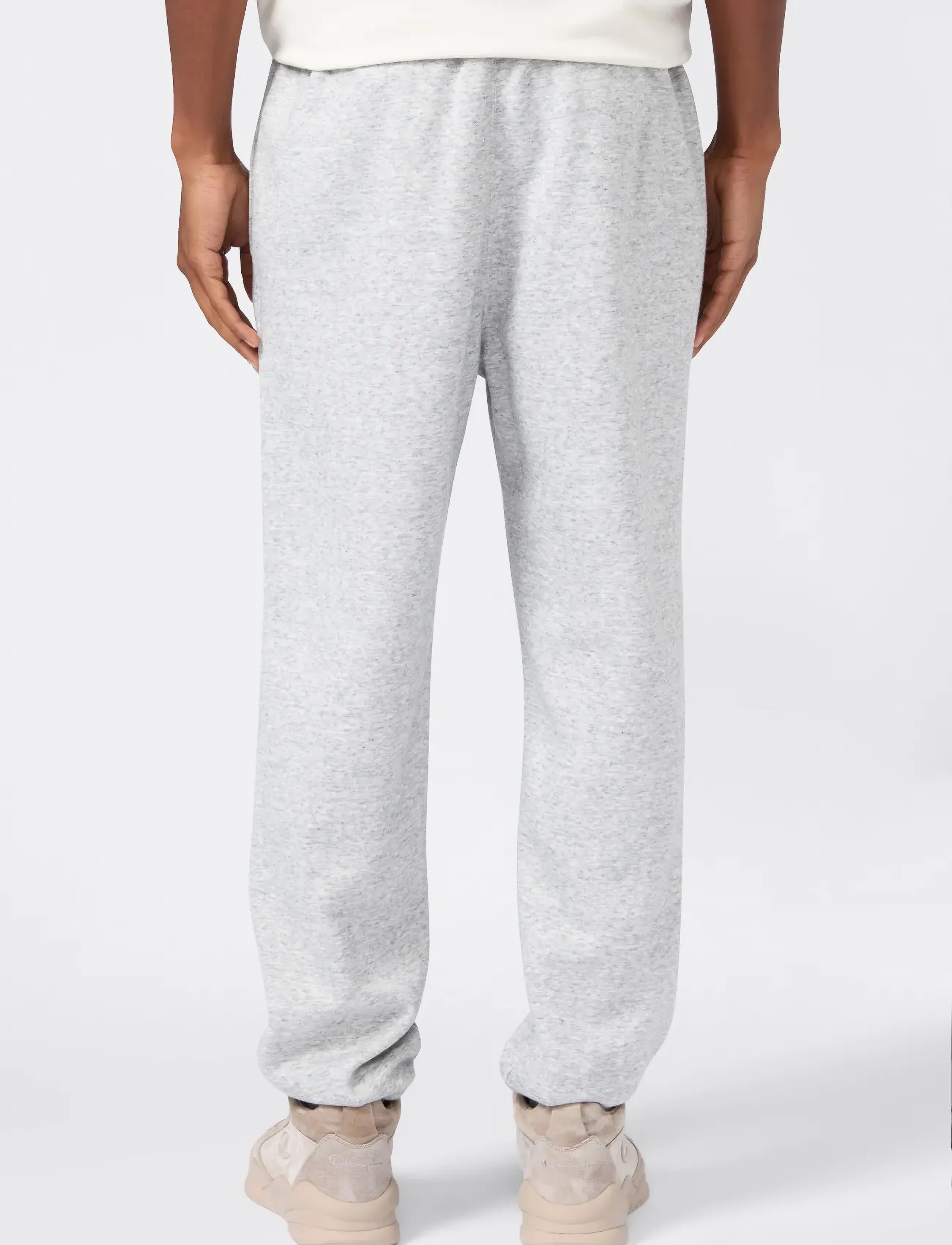 Champion Elastic Cuff Pants, Mænd, Elastikkant Joggingbukser, Grå, Str: M