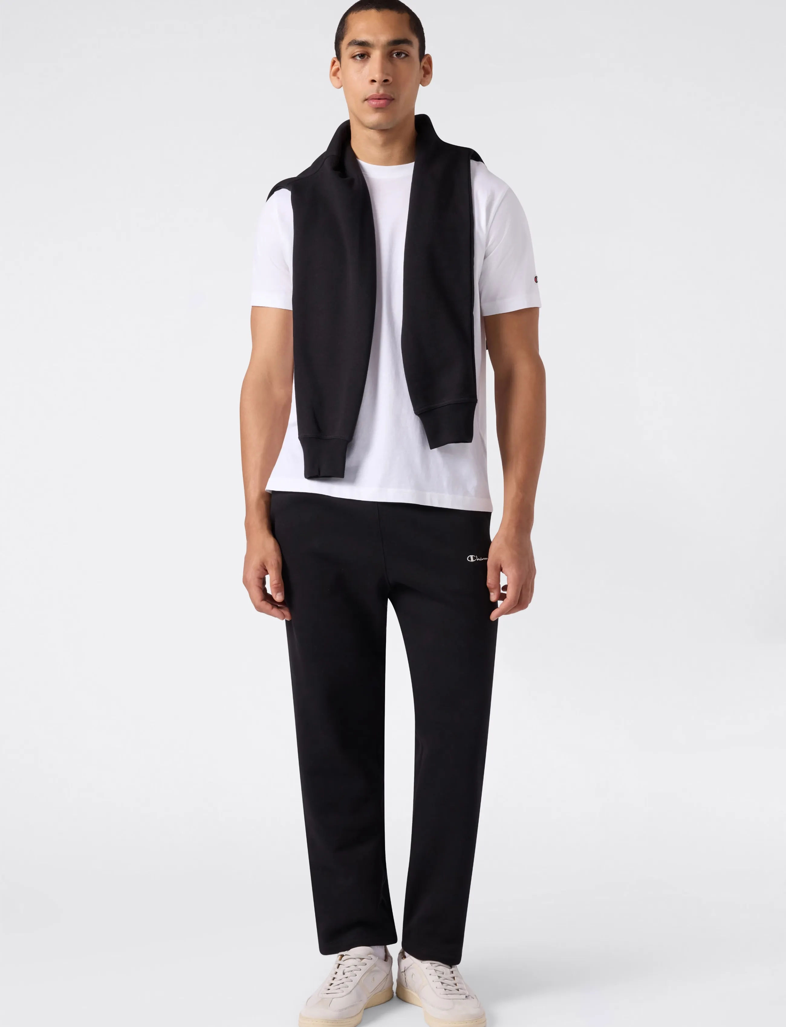 Champion Straight Hem Pants, L, Black, Underdele > Joggingbukser, Herre