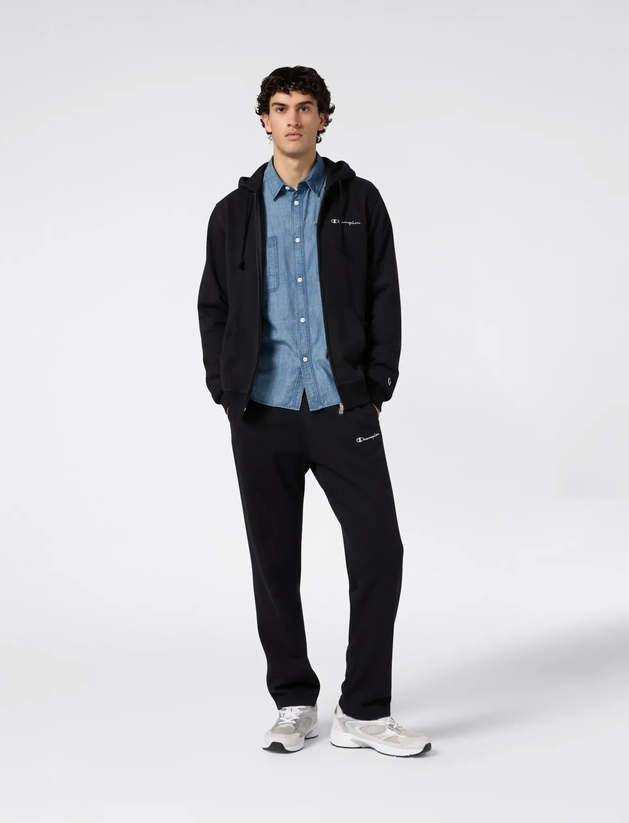 Champion - Straight Hem Pants - sweatpants - kk001-nbk-ns - 0