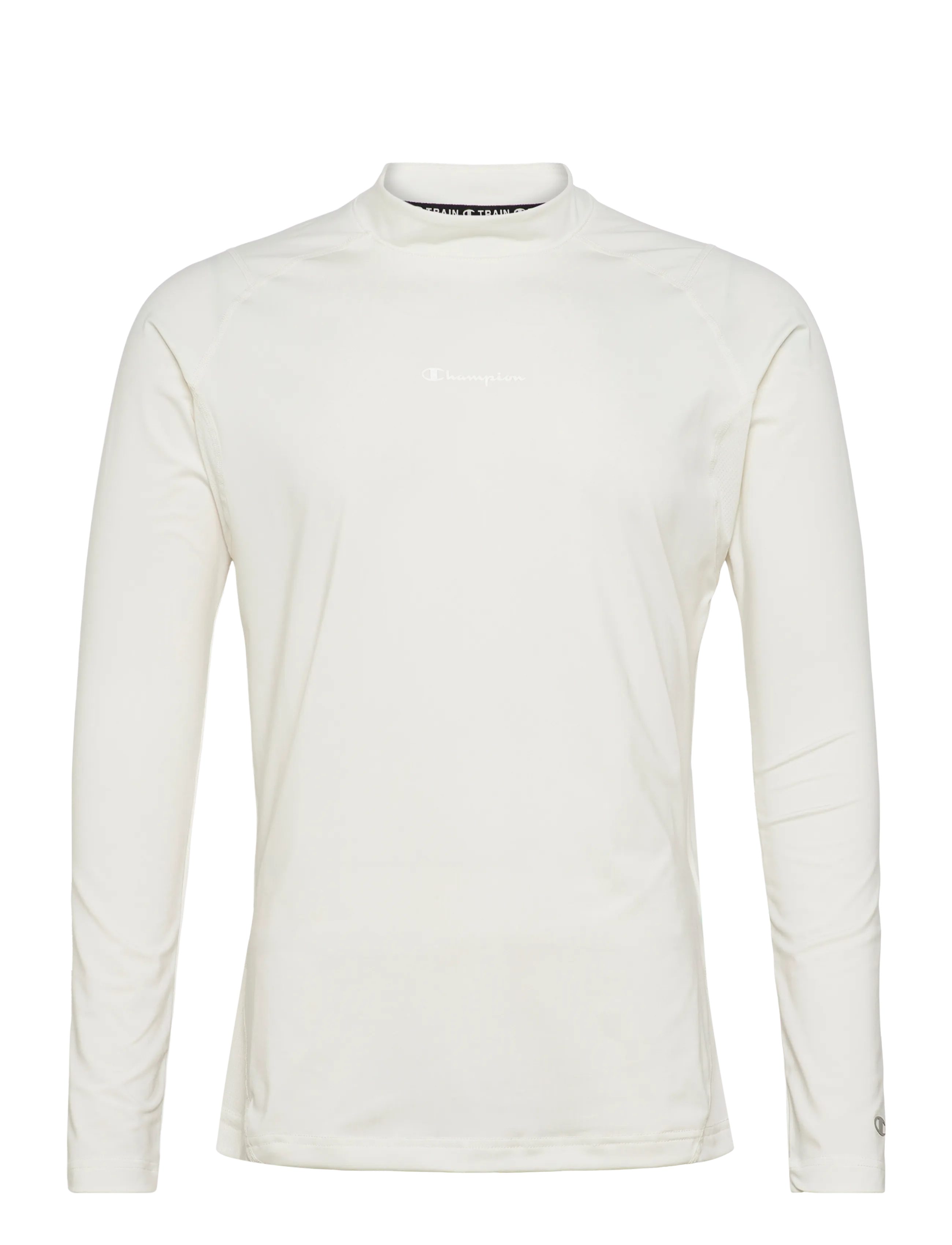 CHAMPION Mock Turtle Neck Long Sleeves T-Shirt Cream - M - Herren