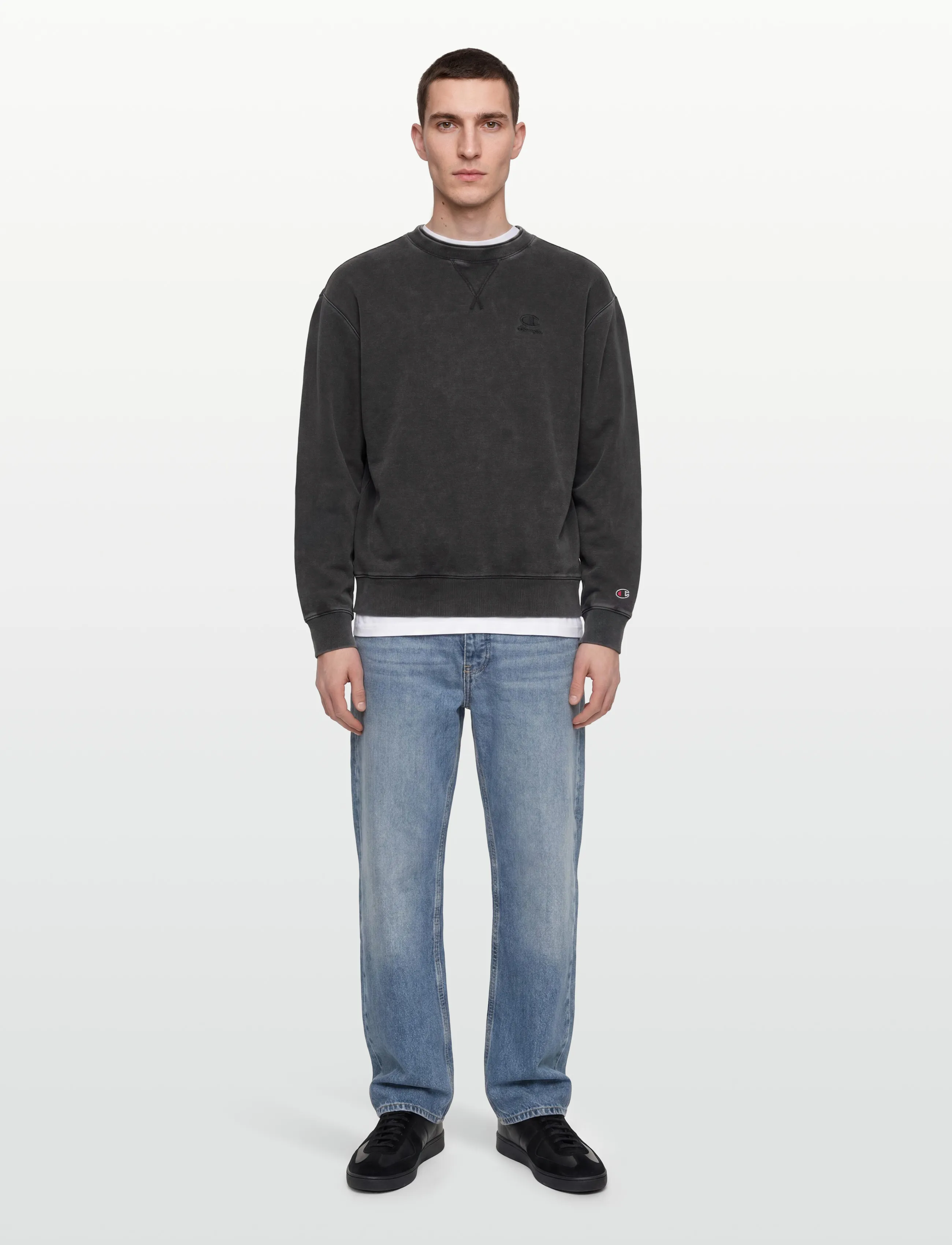 Champion Crewneck Sweatshirt - Tøj - KK001-NBK / grey