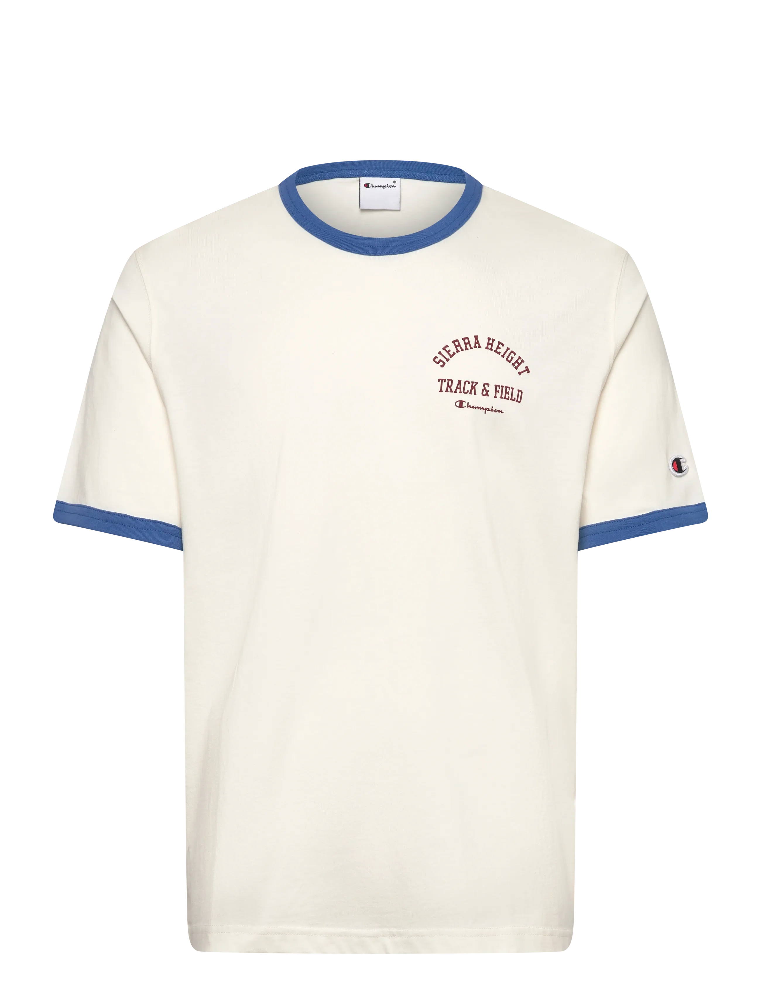Champion Ringer T-Shirt, Mænd, Ringer T-Shirt, Cream, Str: XL
