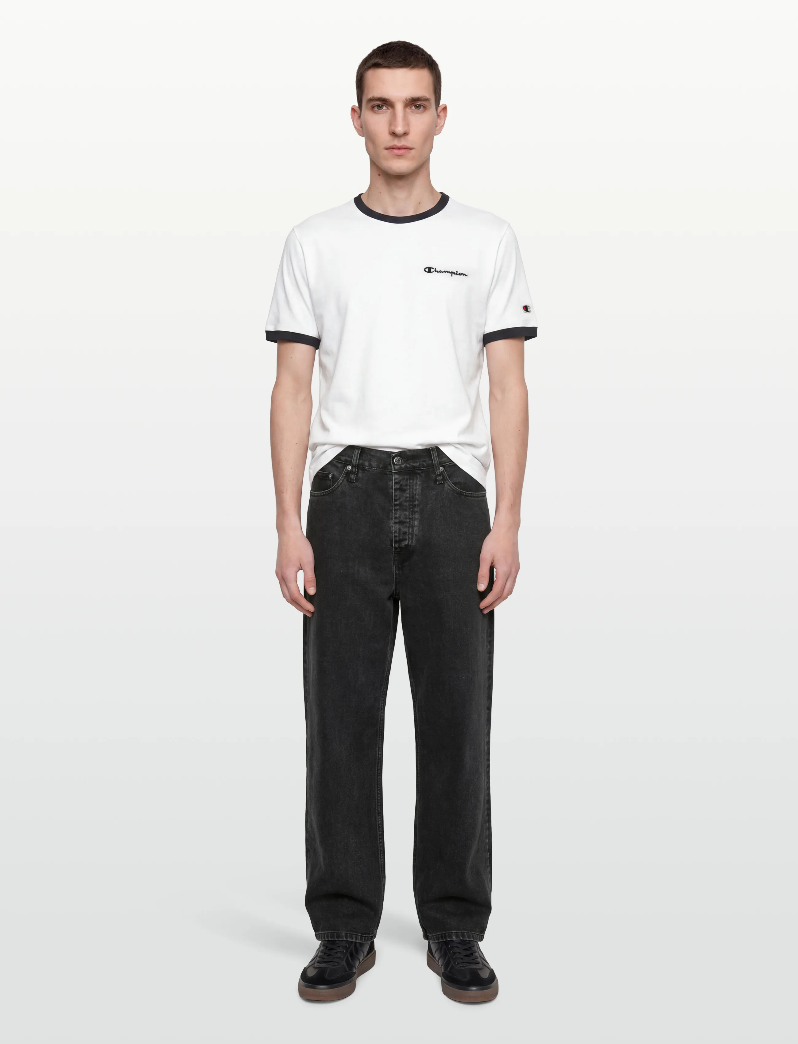 Champion SS Tee - T-shirts - WW001-WHT/NBK / white