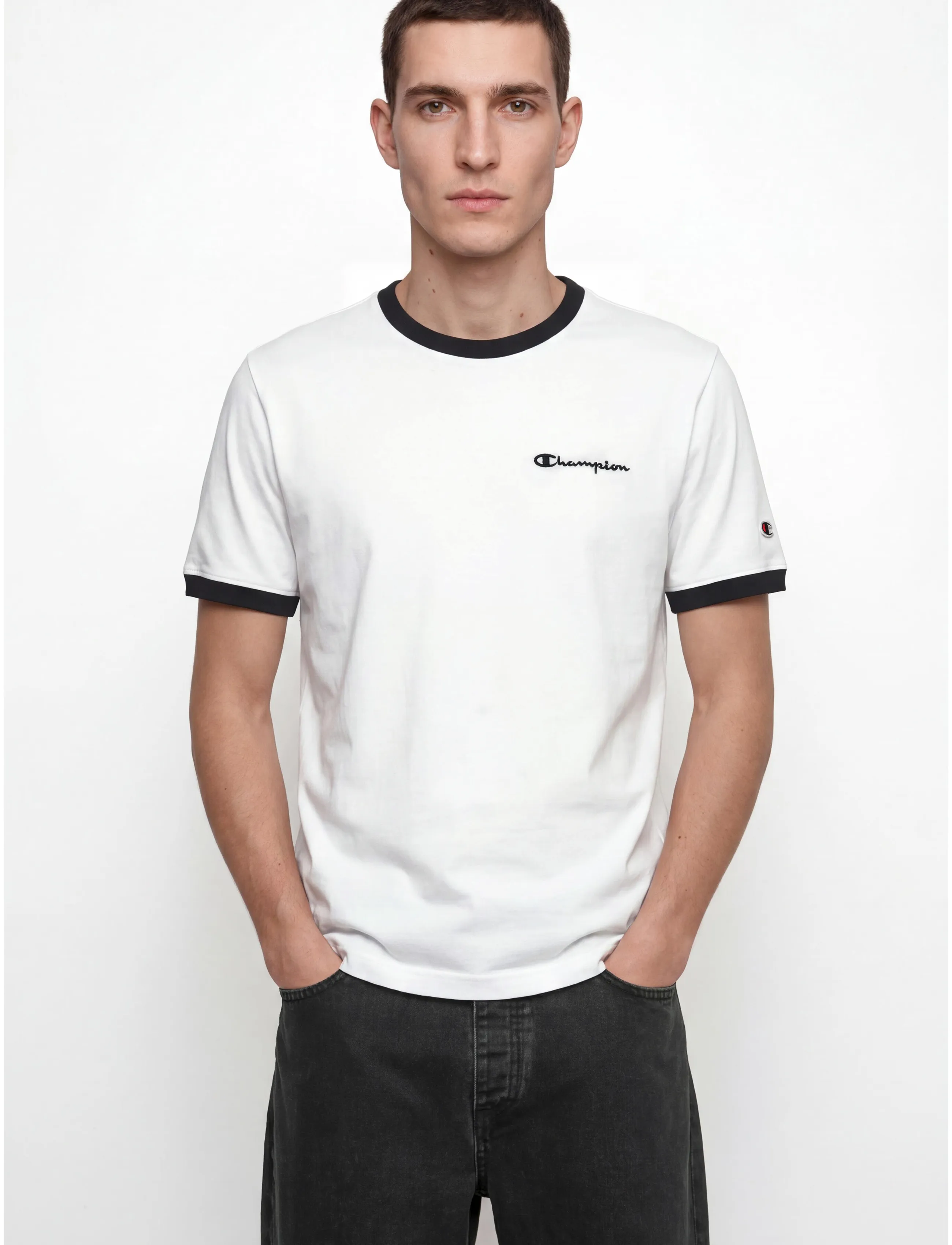 Champion - SS Tee - tops & t-shirts - ww001-wht/nbk - 3