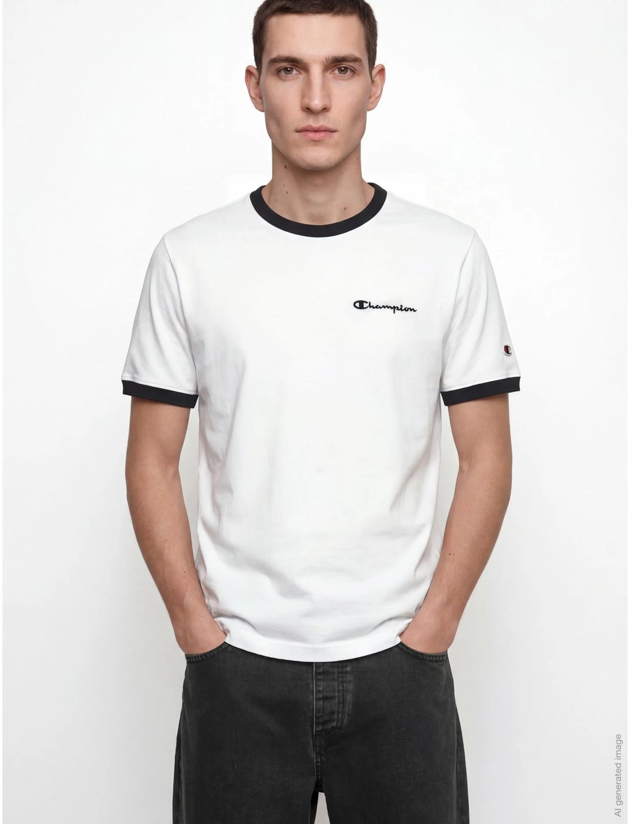 Champion - SS Tee - tops & t-shirts - ww001-wht/nbk - 3