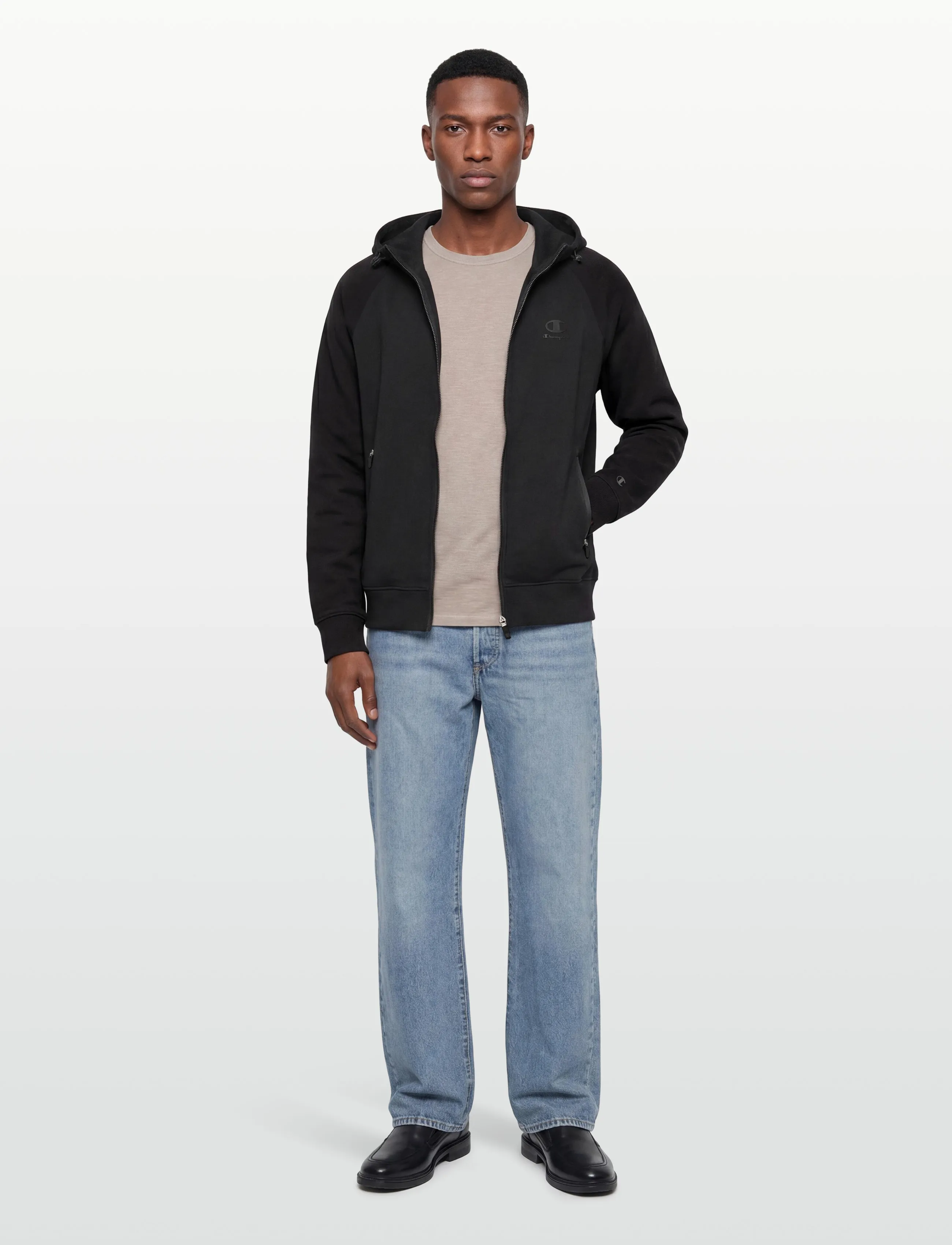 Champion Hooded Full Zip Sweatshirt, XS, Black, Sport Sweatshirts & Hoodies > Sport Hoodies, Herre