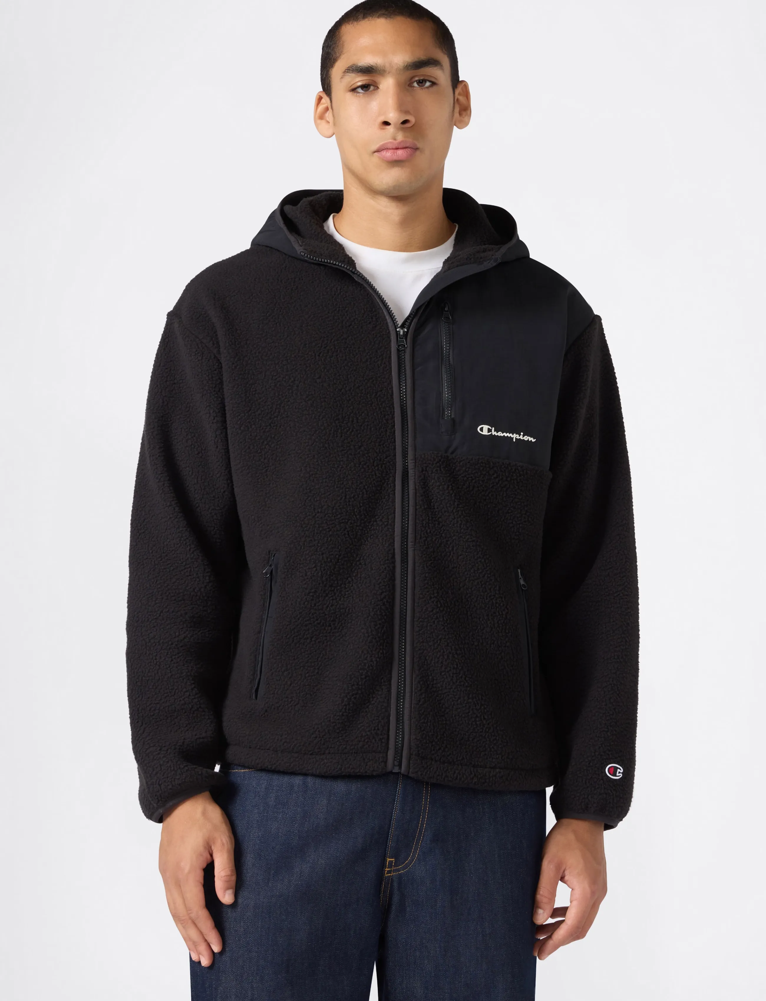 Champion Hooded Full Zip Top - Streetwear - KK001-NBK/NBK / black