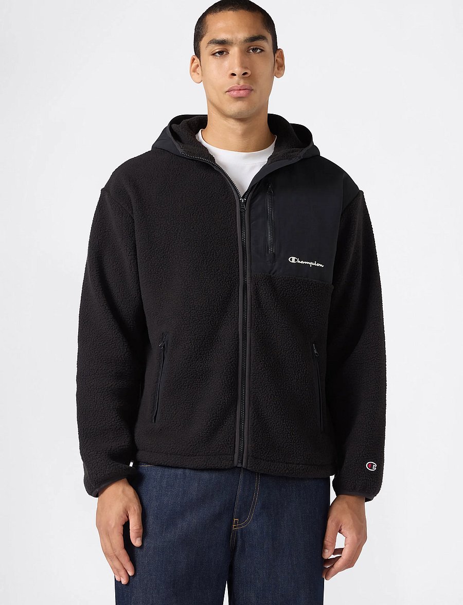 Champion - Hooded Full Zip Top - fleece & midlayer - kk001-nbk/nbk - 0