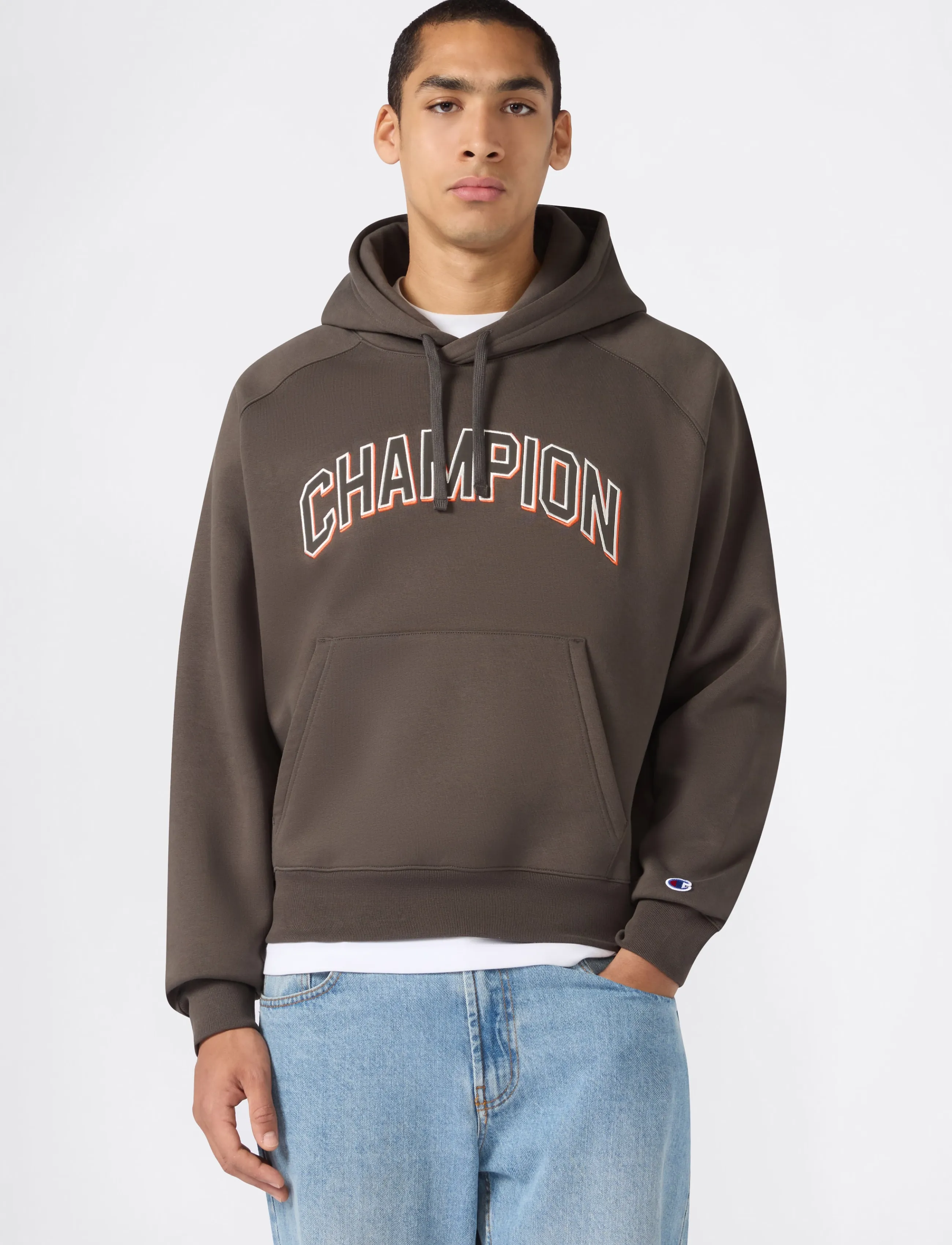 Champion Hooded Sweatshirt - Sweatshirts & Hoodies - GS509-MOS / brown