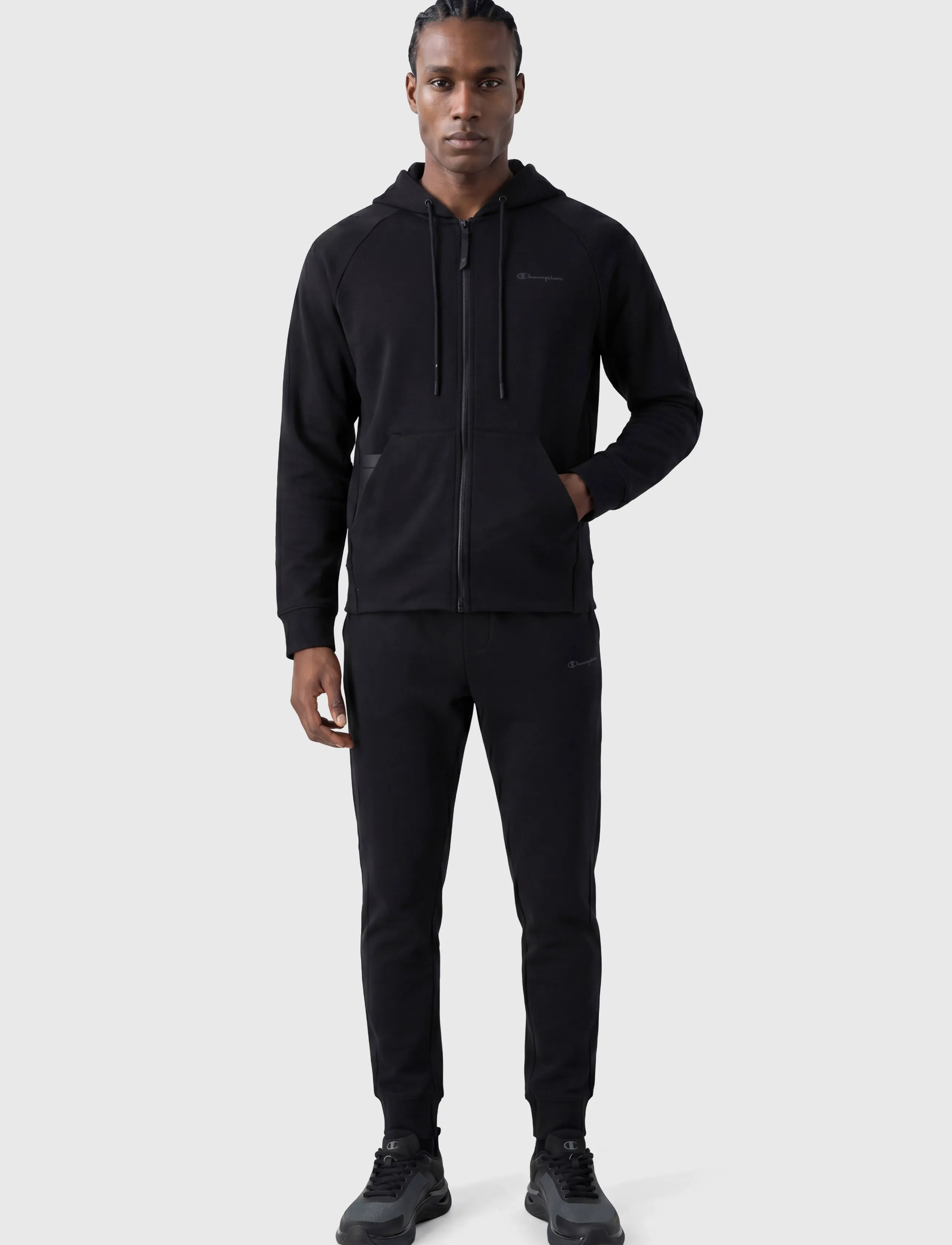 Champion Hooded Full Zip Sweatshirt - Looks for less - KK001-NBK / black