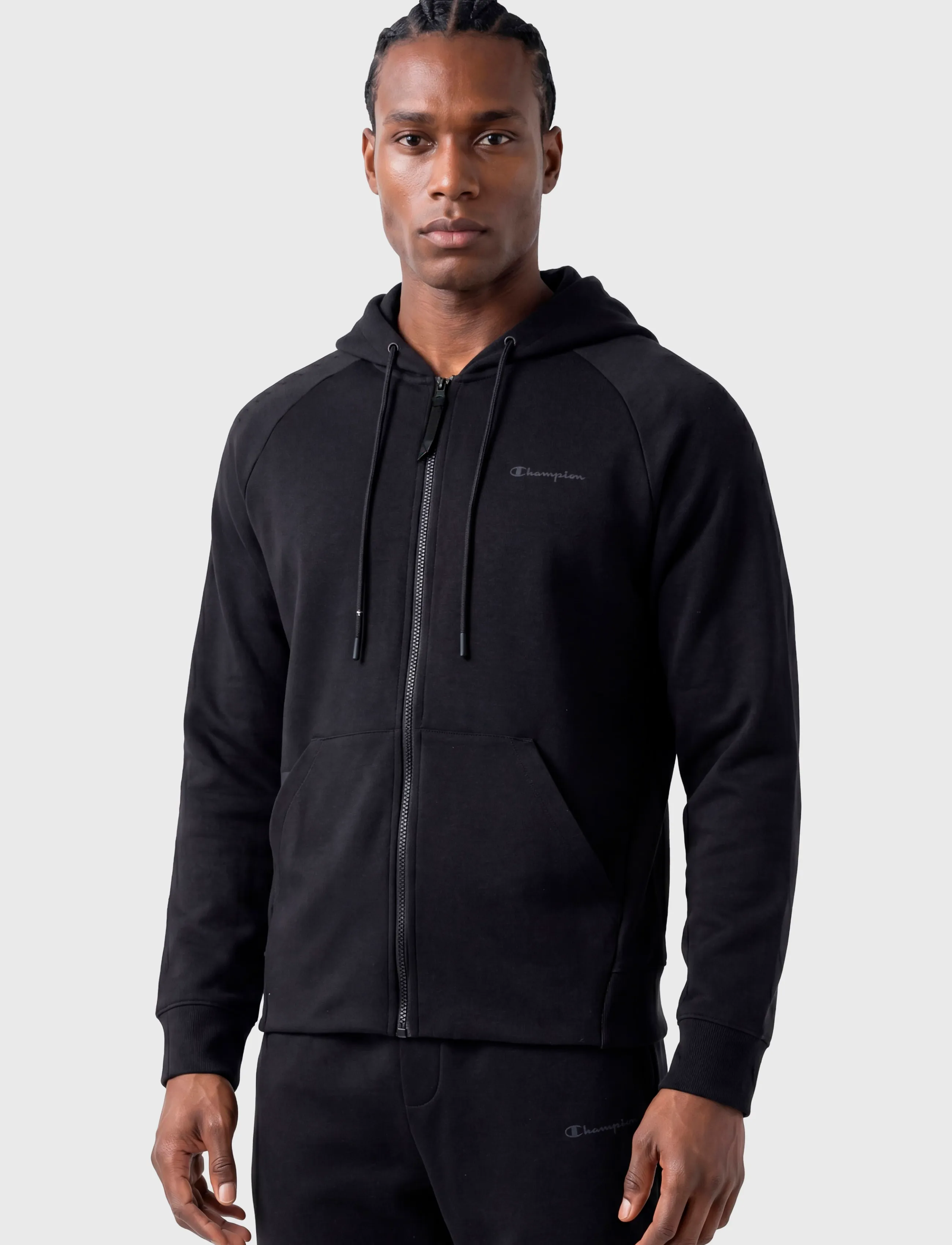 Champion - Hooded Full Zip Sweatshirt - kk001-nbk - 3