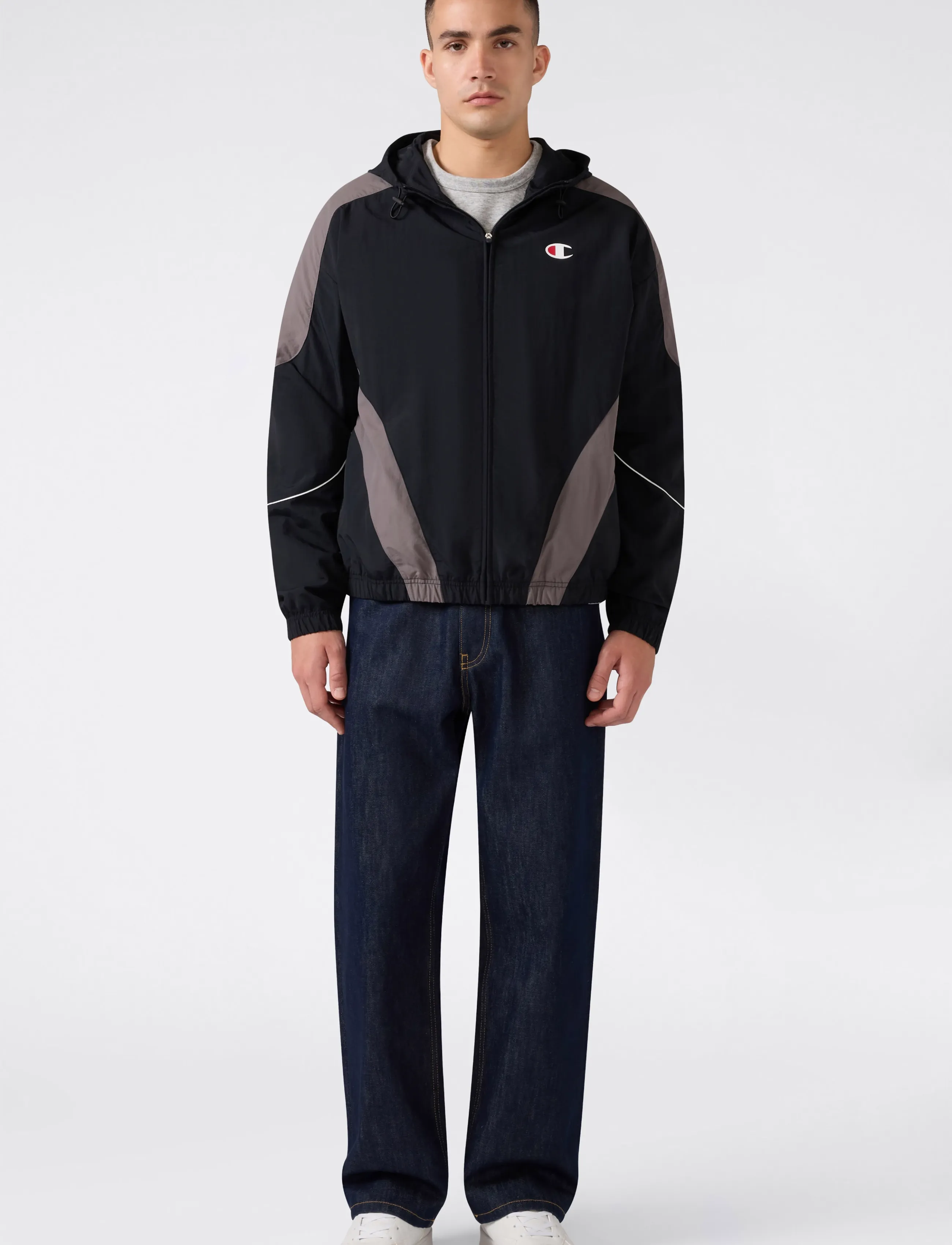 Champion Hooded Full Zip Top, XXL, Black, Sport Jackets > Sport Casual Jackets, Herre
