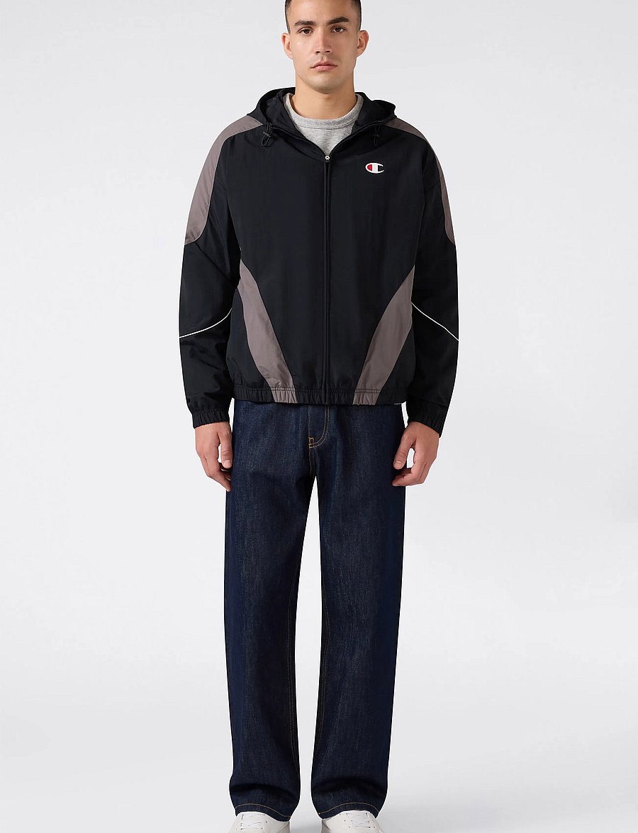 Champion - Hooded Full Zip Top - casual jakker - kk001-nbk/dgg - 0