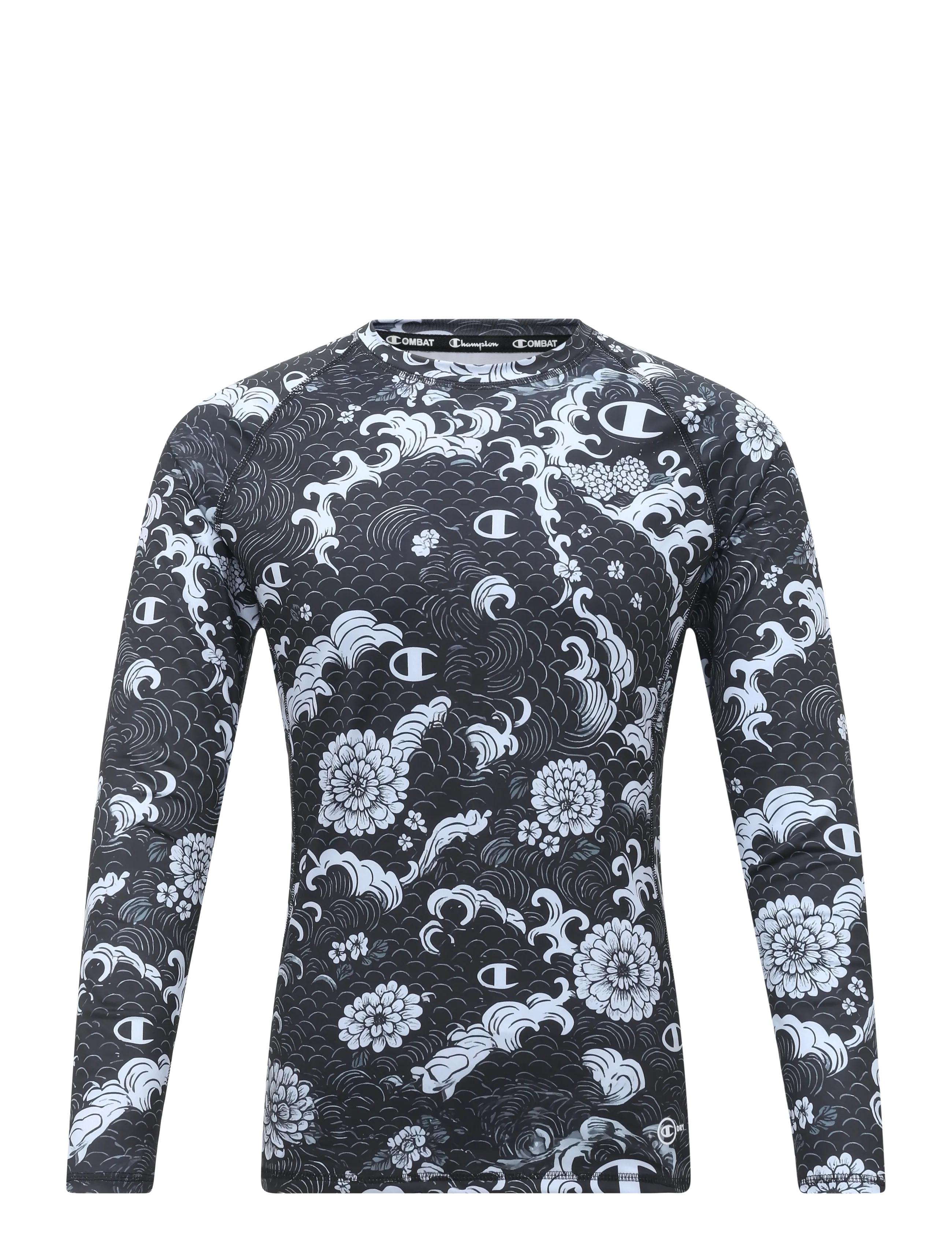 Champion Long Sleeve Crewneck T-Shirt - Outdoor - KL001-NBK/ALLOVER / black