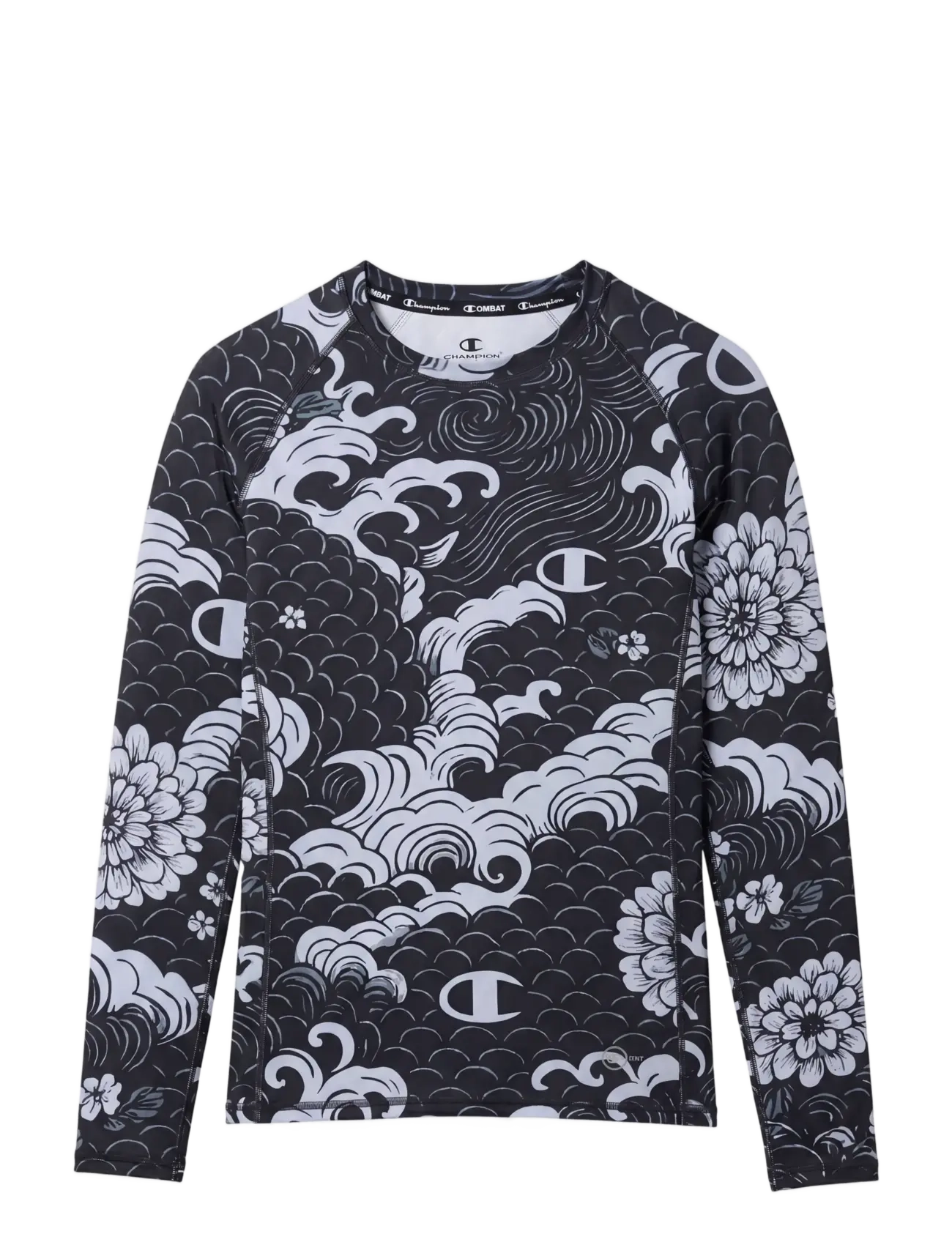 Champion Long Sleeve Crewneck T-Shirt - Vis alt - KL001-NBK/ALLOVER / black