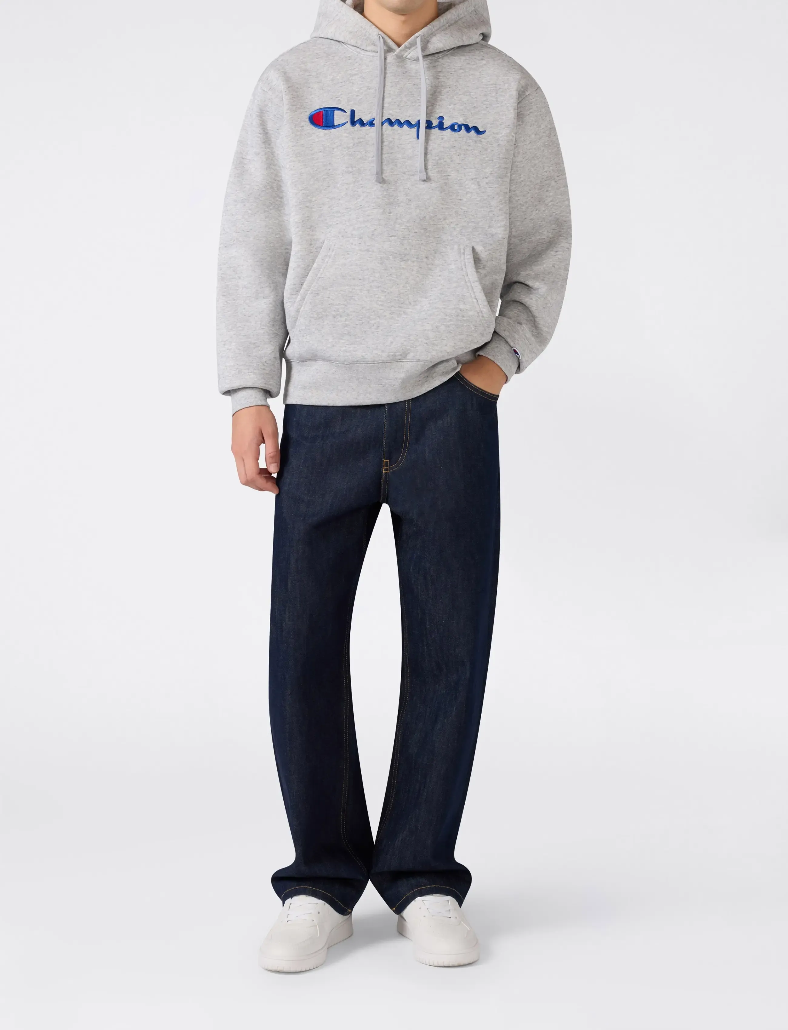 Champion Hooded Sweatshirt, XXL, Grey, Sport Sweatshirts & Hoodies > Sport Hoodies, Herre