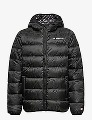 Champion - Hooded Jacket - insulated jackets - black beauty a - 0