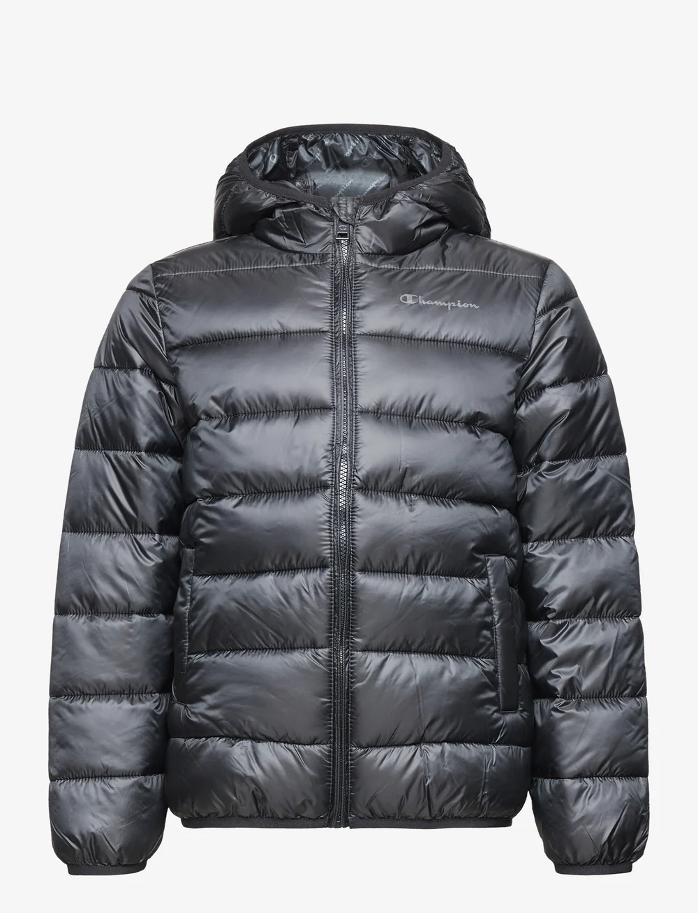 Champion black and white jacket on sale