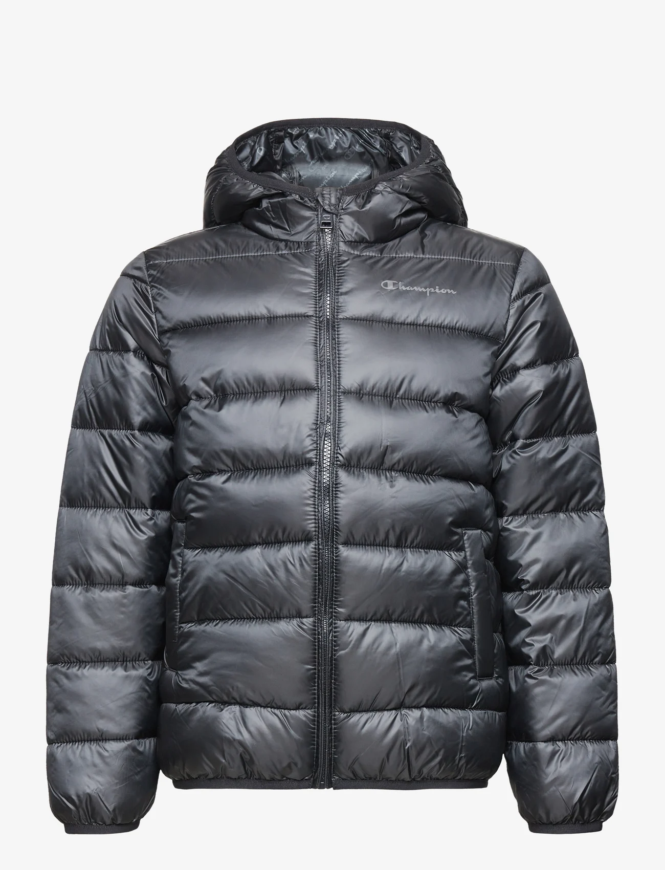 Champion - Hooded Jacket - insulated jackets - black beauty a - 0