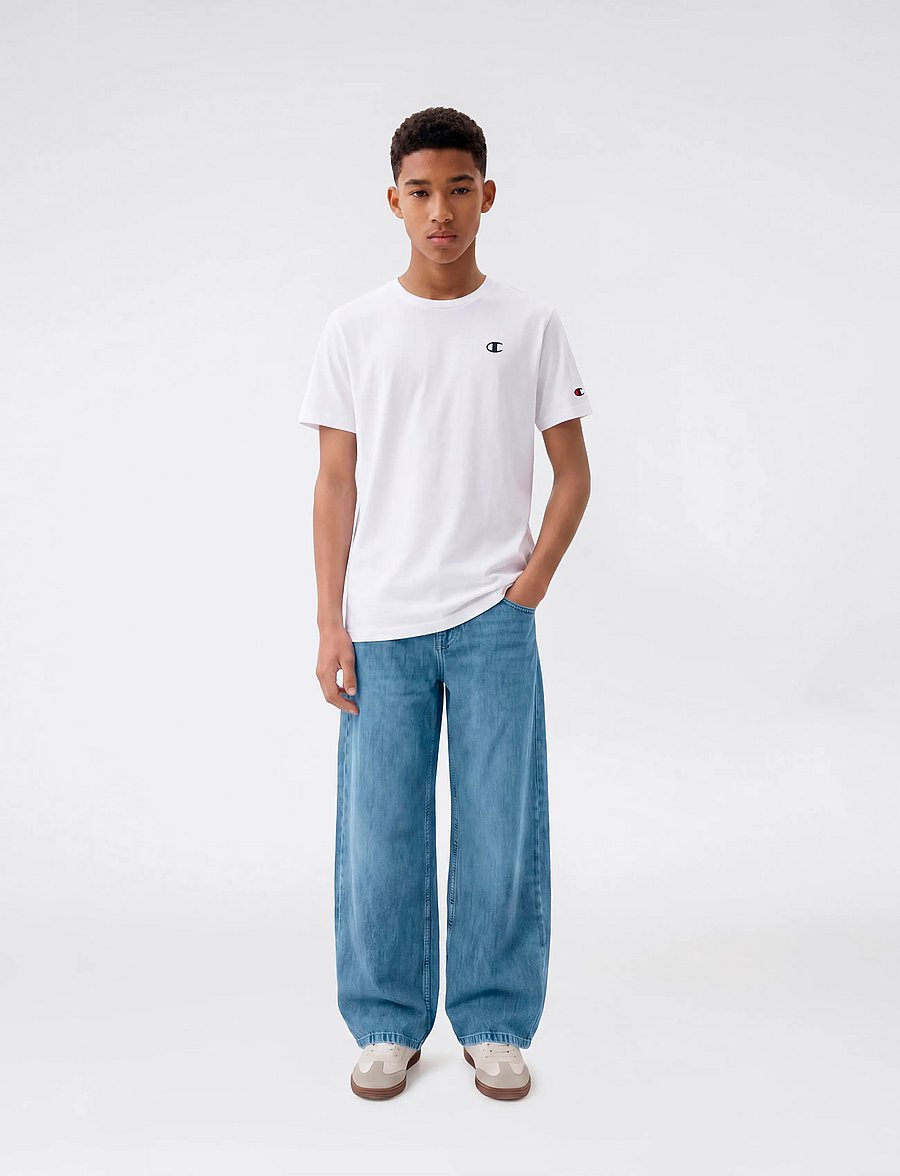 Champion - 2 pack SS Tee - kortärmade t-shirts - ww001-wht/nbk-ns - 0
