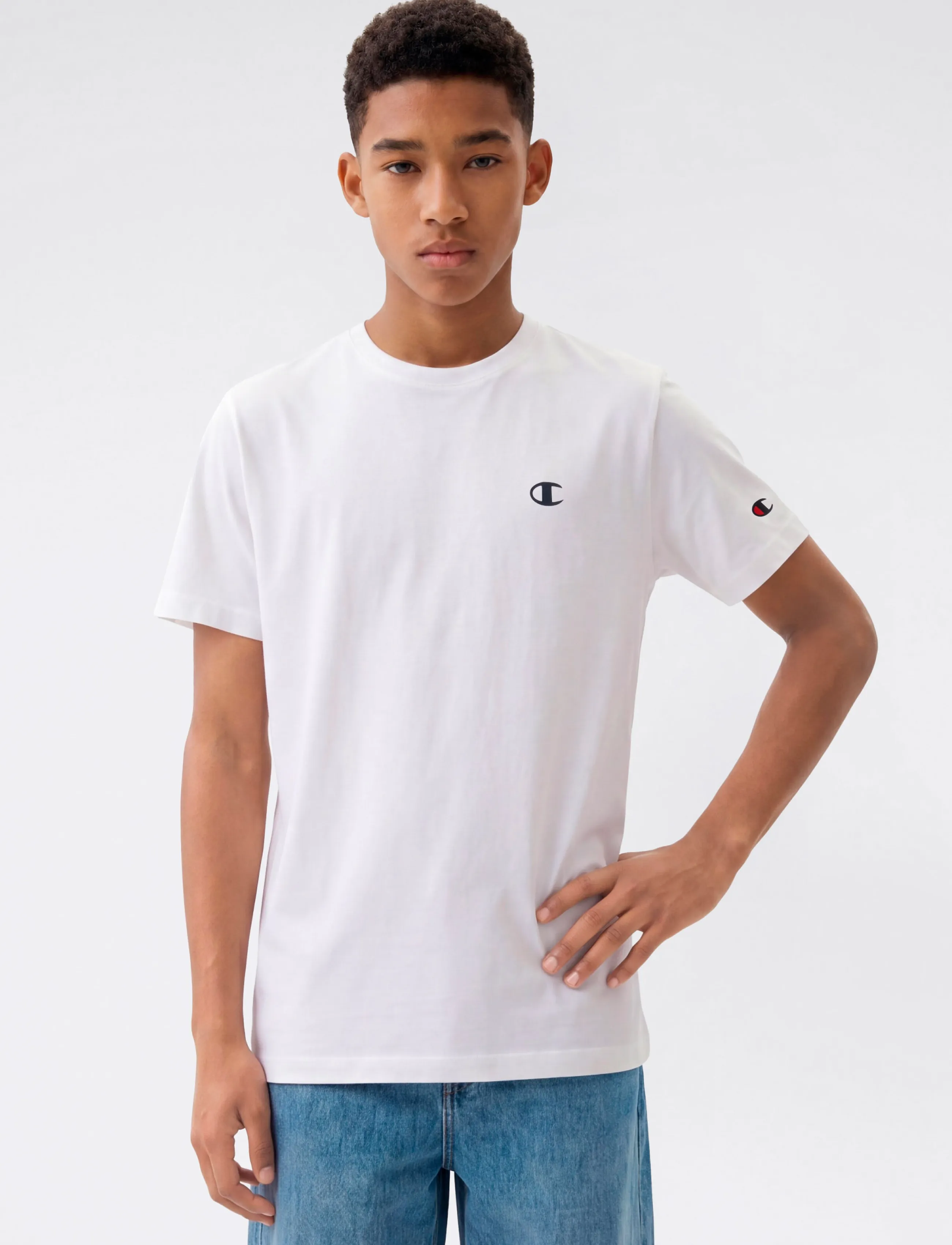 Champion - 2 pack SS Tee - lühikeste varrukatega t-särgid - ww001-wht/nbk-ns - 4
