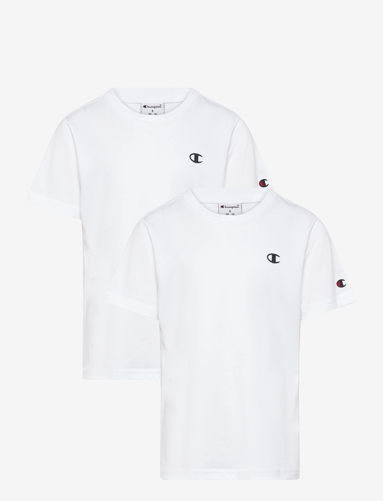 Champion - 2 pack SS Tee - kortærmede t-shirts - ww006-wht/wht - 0