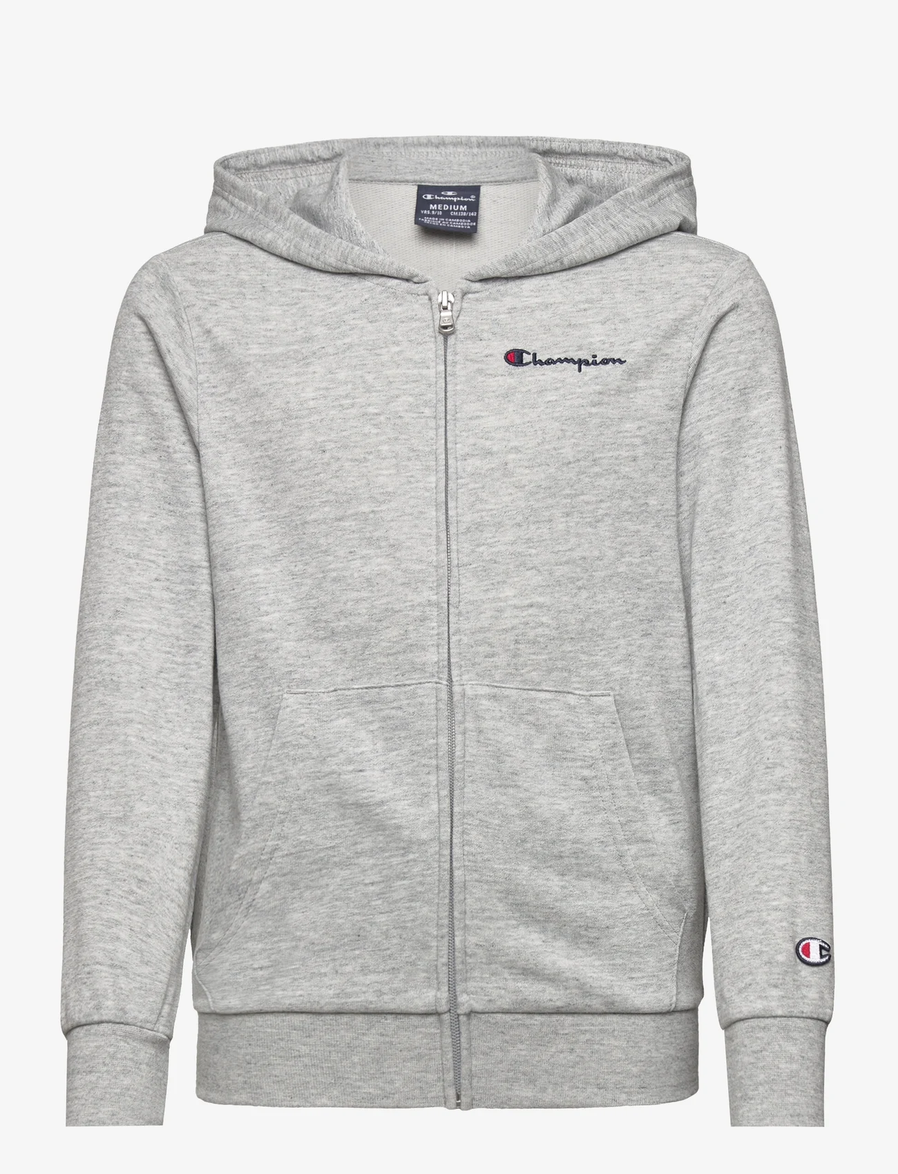 Champion - Hooded Full Zip Sweatshirt - hoodies - new oxford grey melange - 0