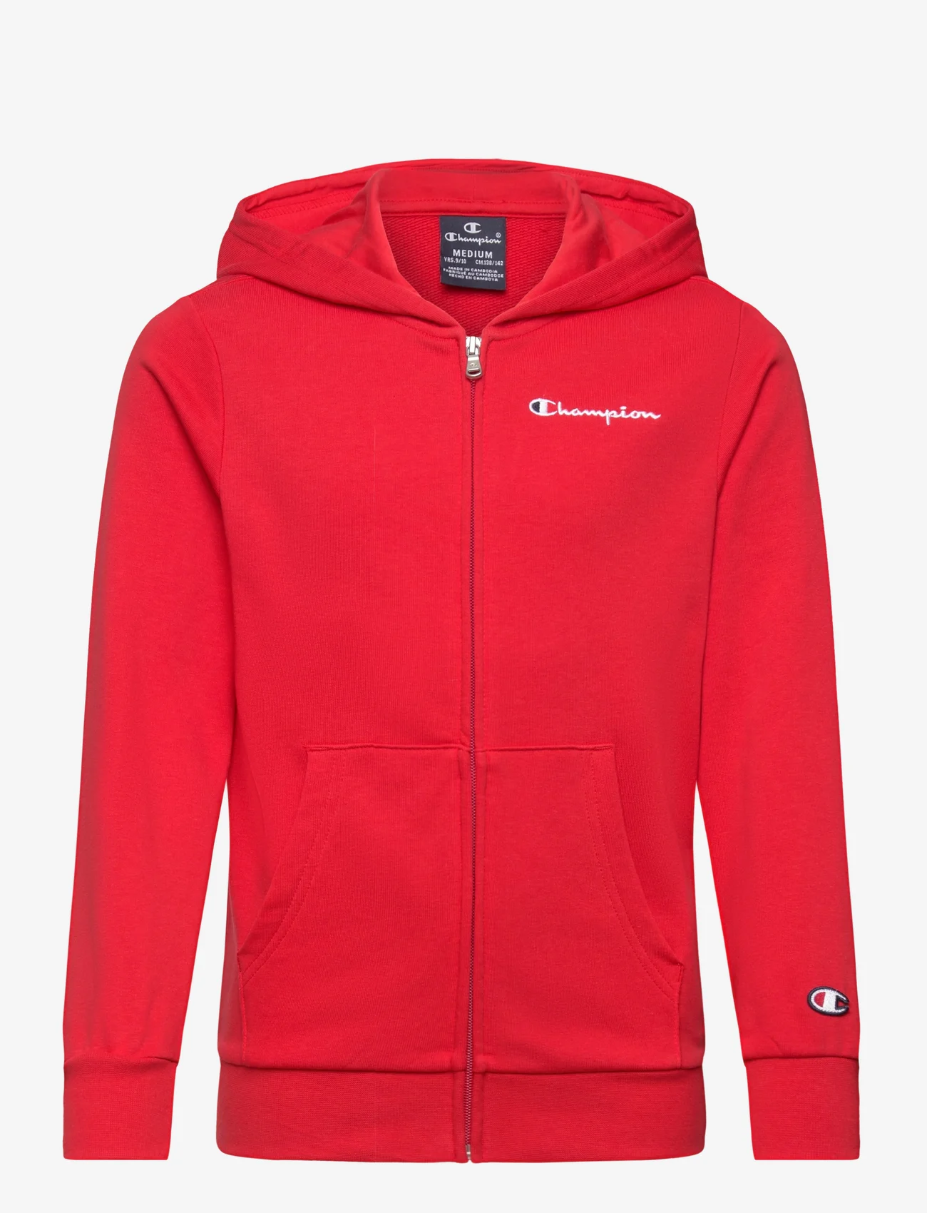 Champion - Hooded Full Zip Sweatshirt - hættetrøjer - true red - 0