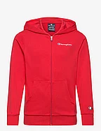 Hooded Full Zip Sweatshirt - TRUE RED