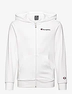 Hooded Full Zip Sweatshirt - WHITE