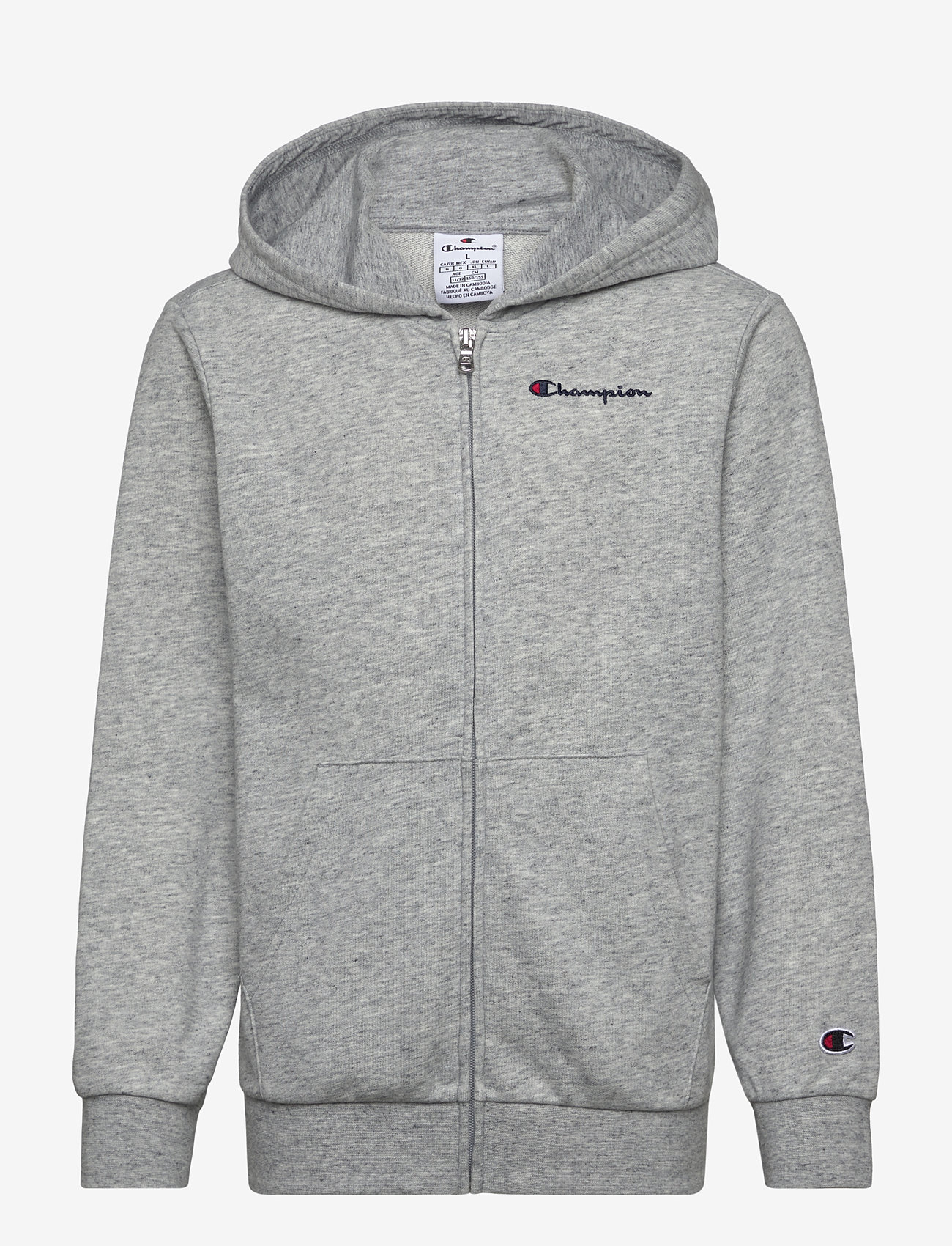Champion - Full Zip Hoodie Sweatshirt - huvtröjor - new oxford grey melange - 0