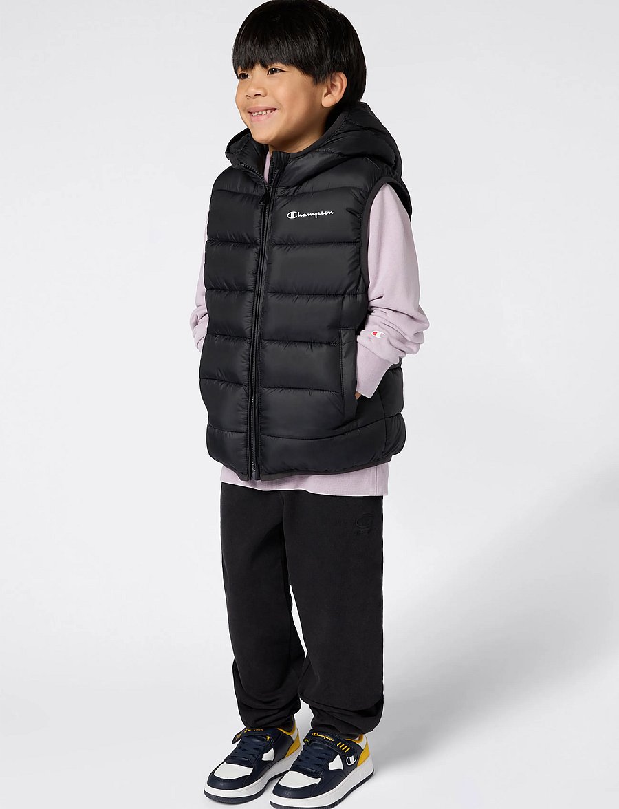 Champion - Hooded Full Zip Vest - overtøj - kk001-nbk - 0