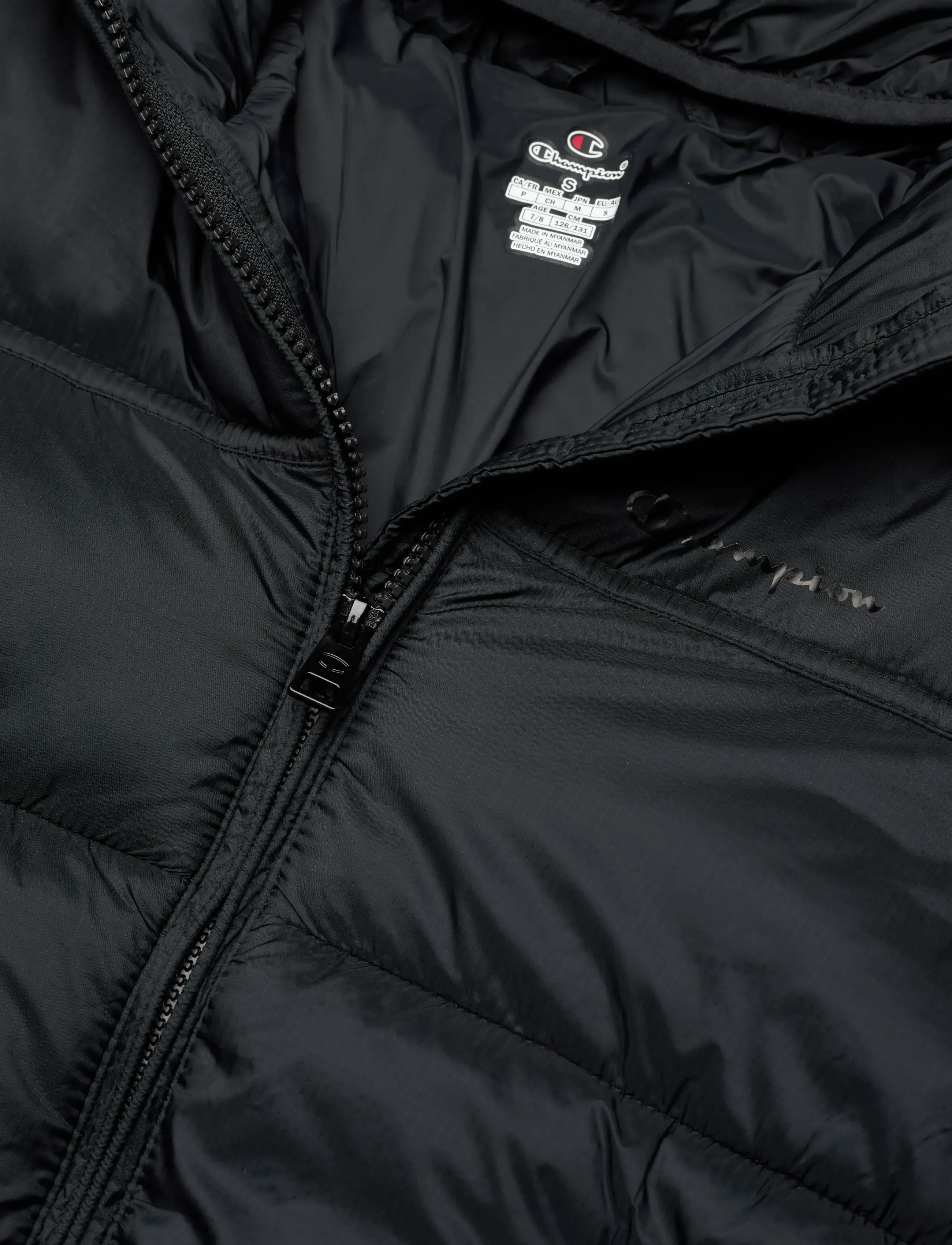 Champion - Hooded Jacket - insulated jackets - black beauty - 5