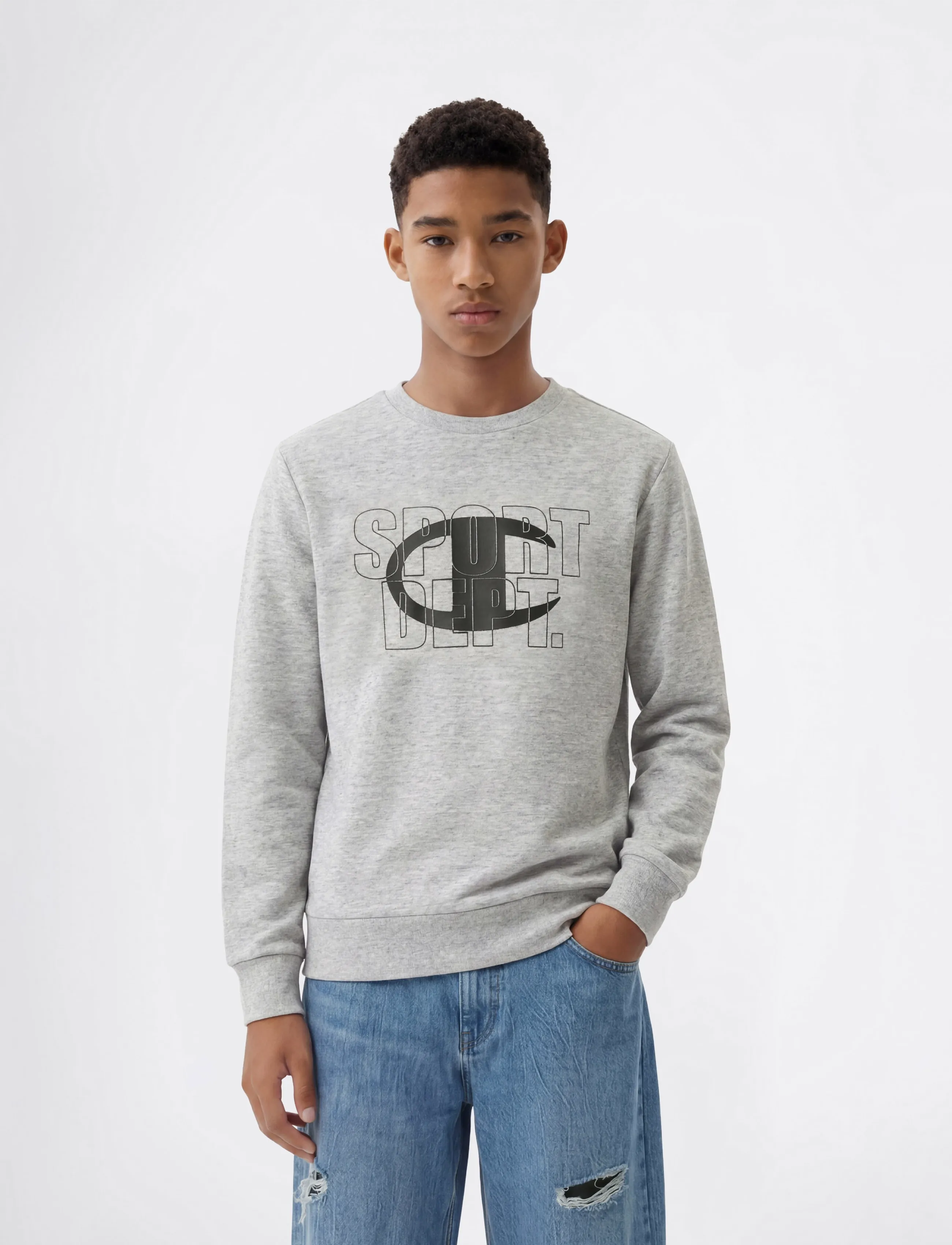 Champion Crewneck Sweatshirt - Sweatshirts & Hættetrøjer - EM037-NOXM / grey