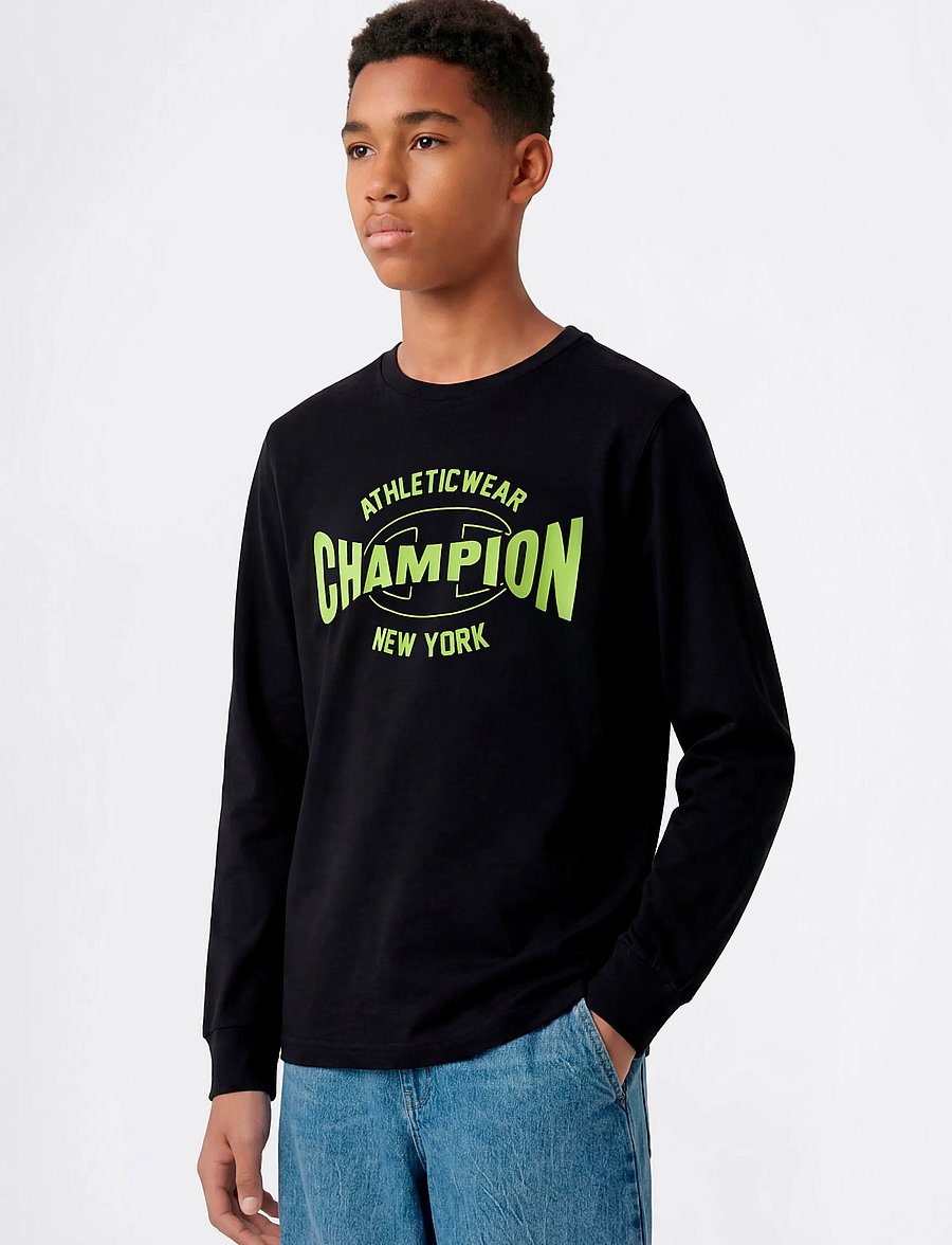 Champion - LS Tee - long-sleeved t-shirts - kk002-nbk - 0